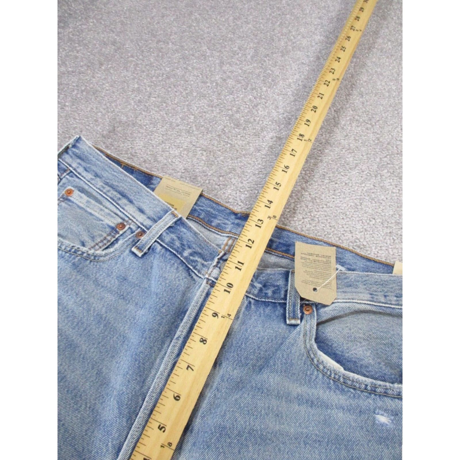 Levi's VINTAGE Levis 501 JeansMens 36 Light Wash Denim Distressed 150th Anniversary 36x31 NEW Size US 36 / EU 52 - 6 Thumbnail