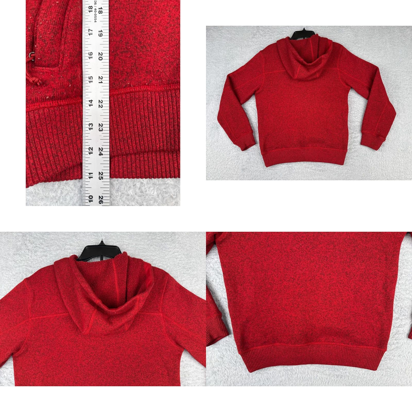 The North Face The North Face Hoodie Men Small Red Pullover Knit 1/4 Zip Size US S / EU 44-46 / 1 - 9 Thumbnail