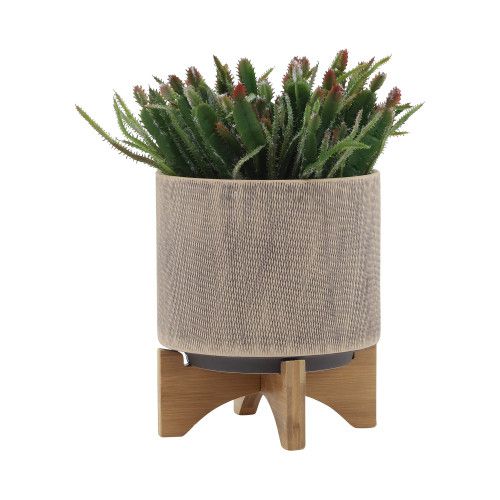 Designer × Homemade S/2 5/8" MESH PLANTER W/ STAND, TAN Size US L / EU 52-54 / 3 - 4 Thumbnail