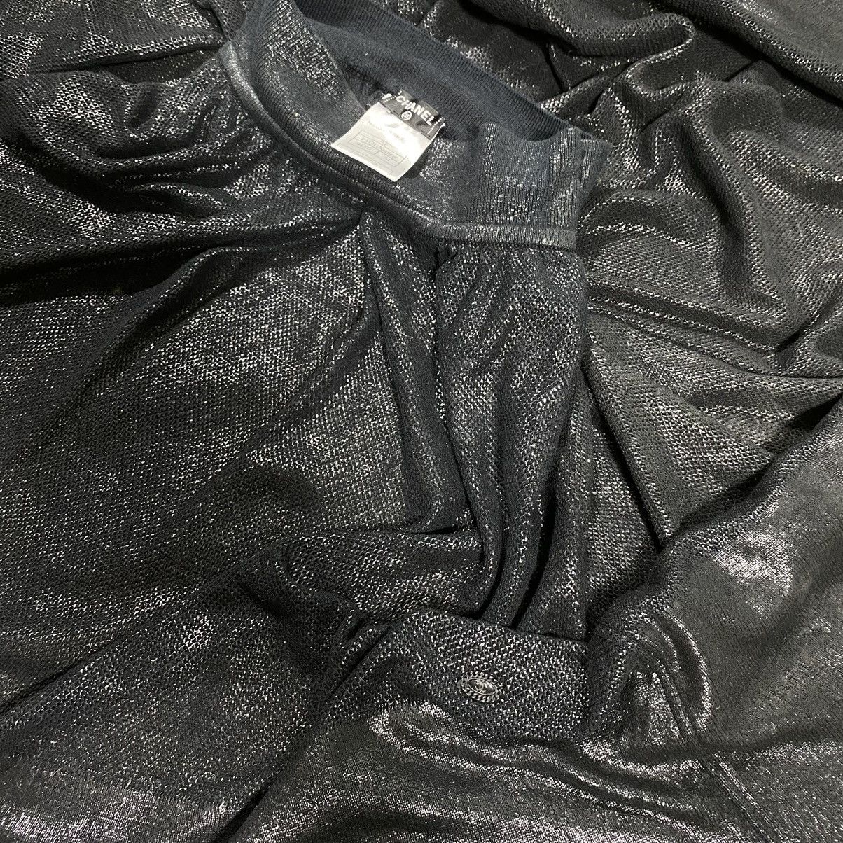 Chanel × Vintage Vintage Chanel Black Coated Skirt Size 24" / US 00 / IT 34 - 12 Thumbnail