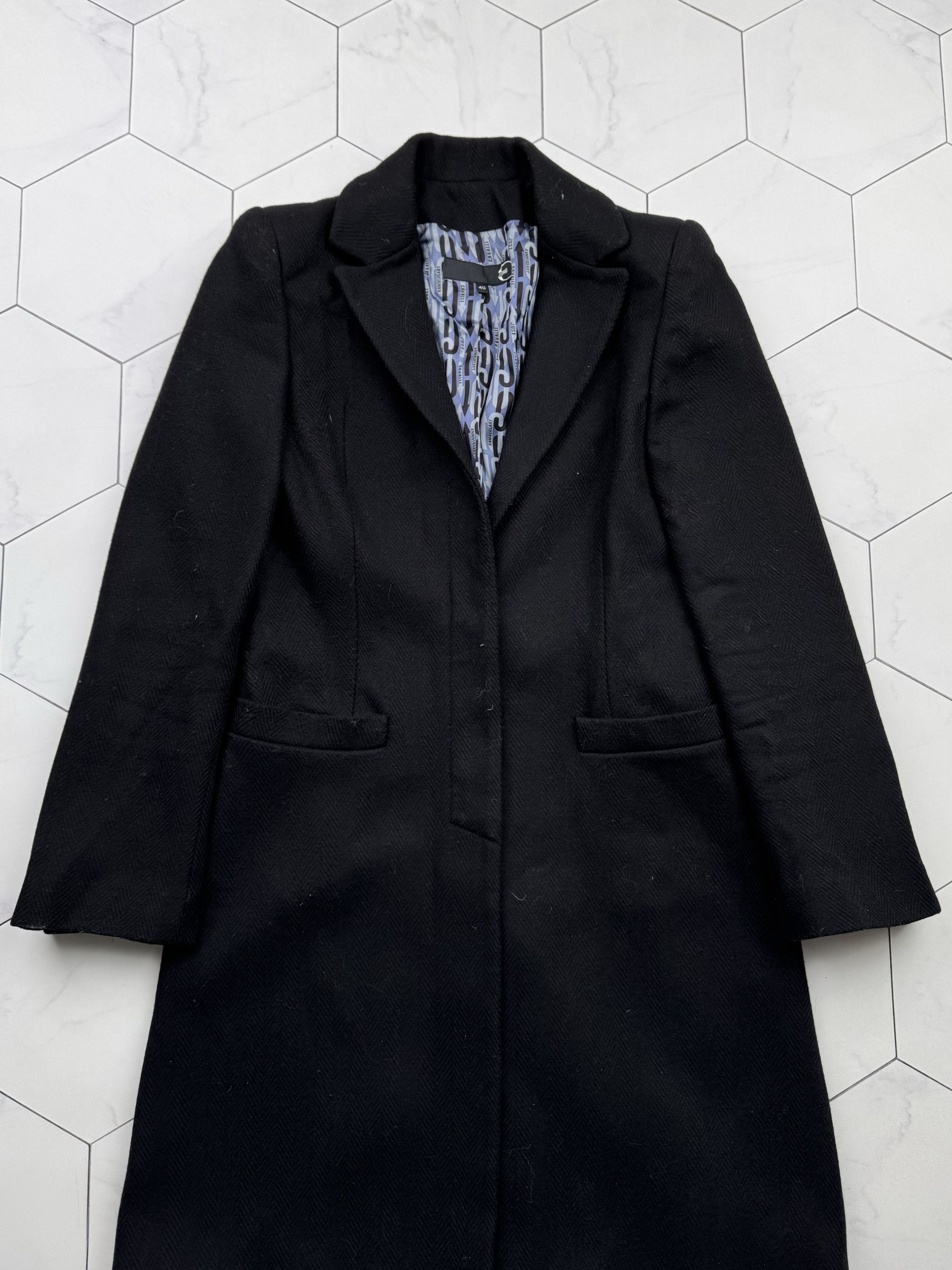 Cavalli Class Just Cavalli Vintage 2010 Wool Coat (B14) Size S / US 4 / IT 40 - 2 Thumbnail