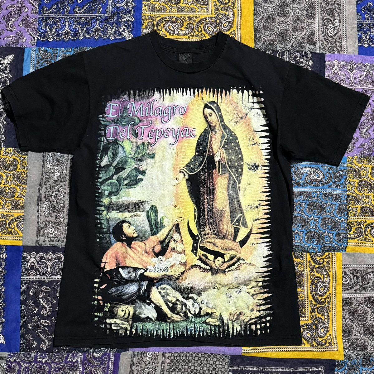 Vintage Mexican Bootleg vintage tee Of La Virgen de Guadalupe Size US XL / EU 56 / 4 - 1 Thumbnail