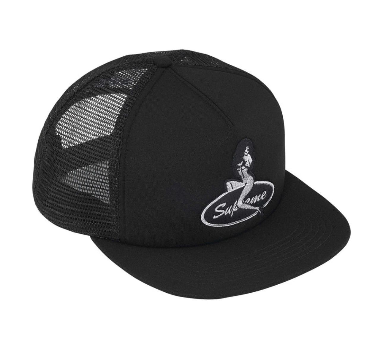 Supreme Supreme Pinup Mesh Back 5-Panel Black Hat Cap Size ONE SIZE - 5 Thumbnail