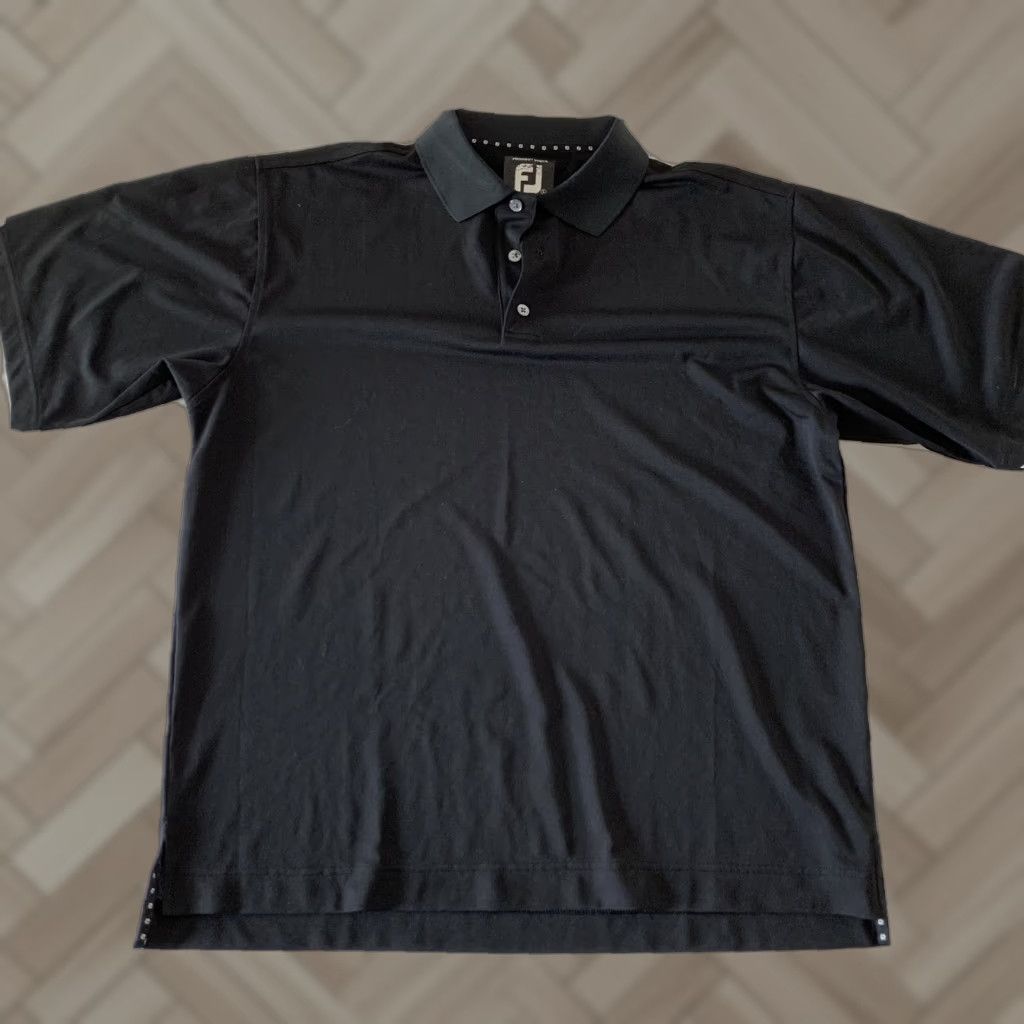 Footjoy FootJoy Polo Shirt Black L Short Sleeve Men’s Lisle Prodry Shirt Size US L / EU 52-54 / 3 - 1 Thumbnail