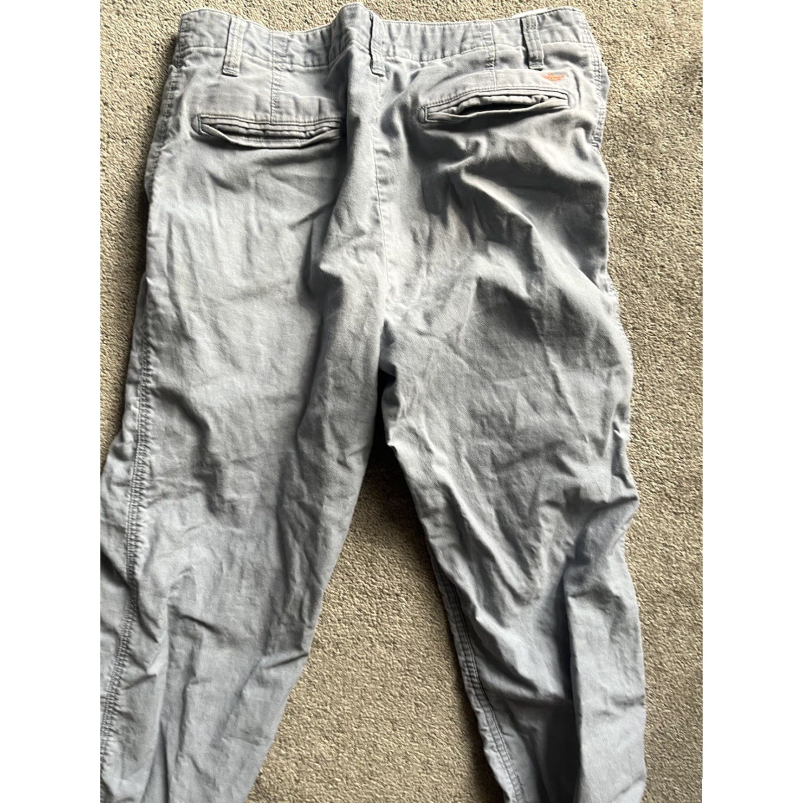 Dockers DOCKERS Classic Fit Chino Pants Mens Size 33x32 Gray Flat Front Regular Size US 33 - 2 Thumbnail
