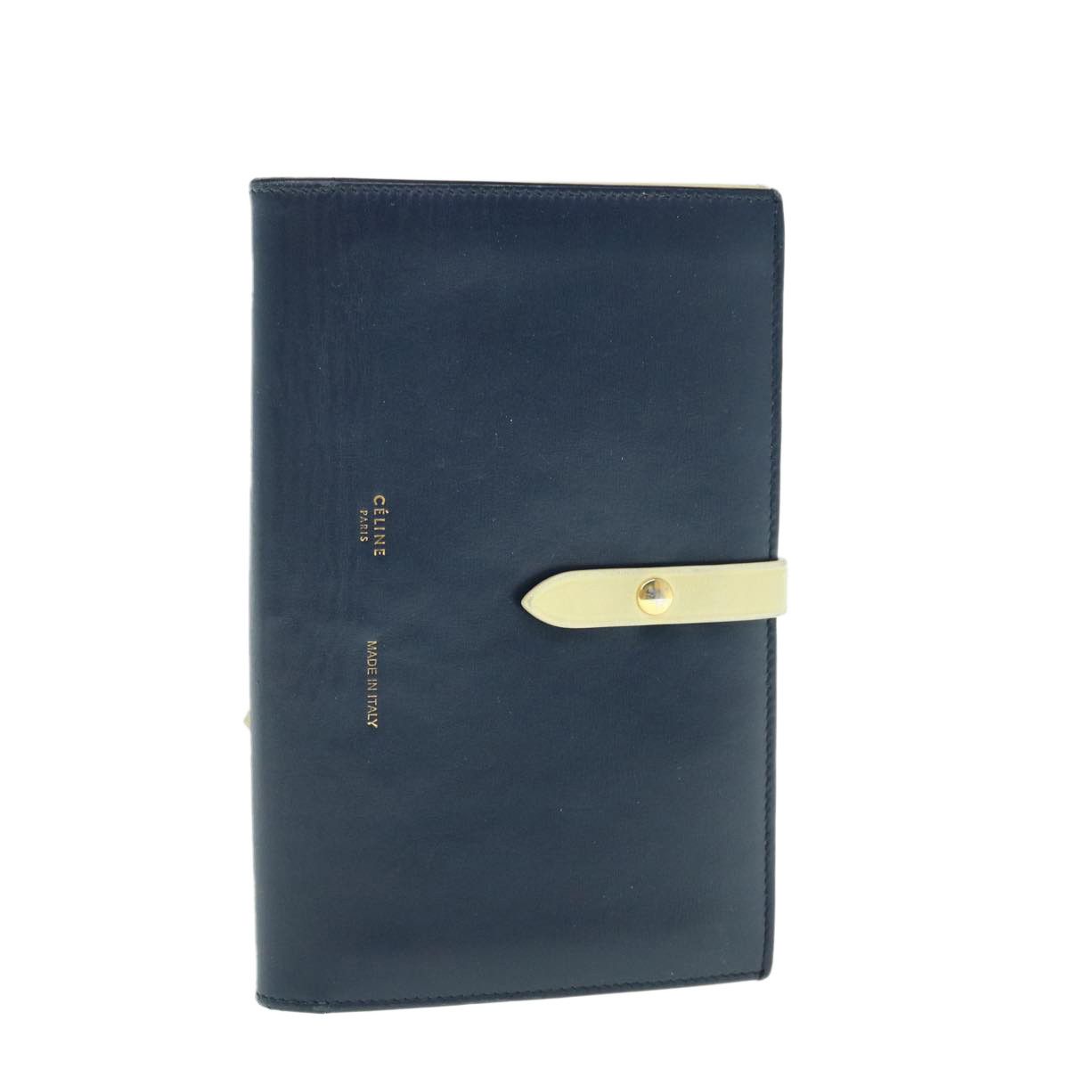 image of Celine Multi Function Wallet Leather Navy Auth Ar11160B, Women's