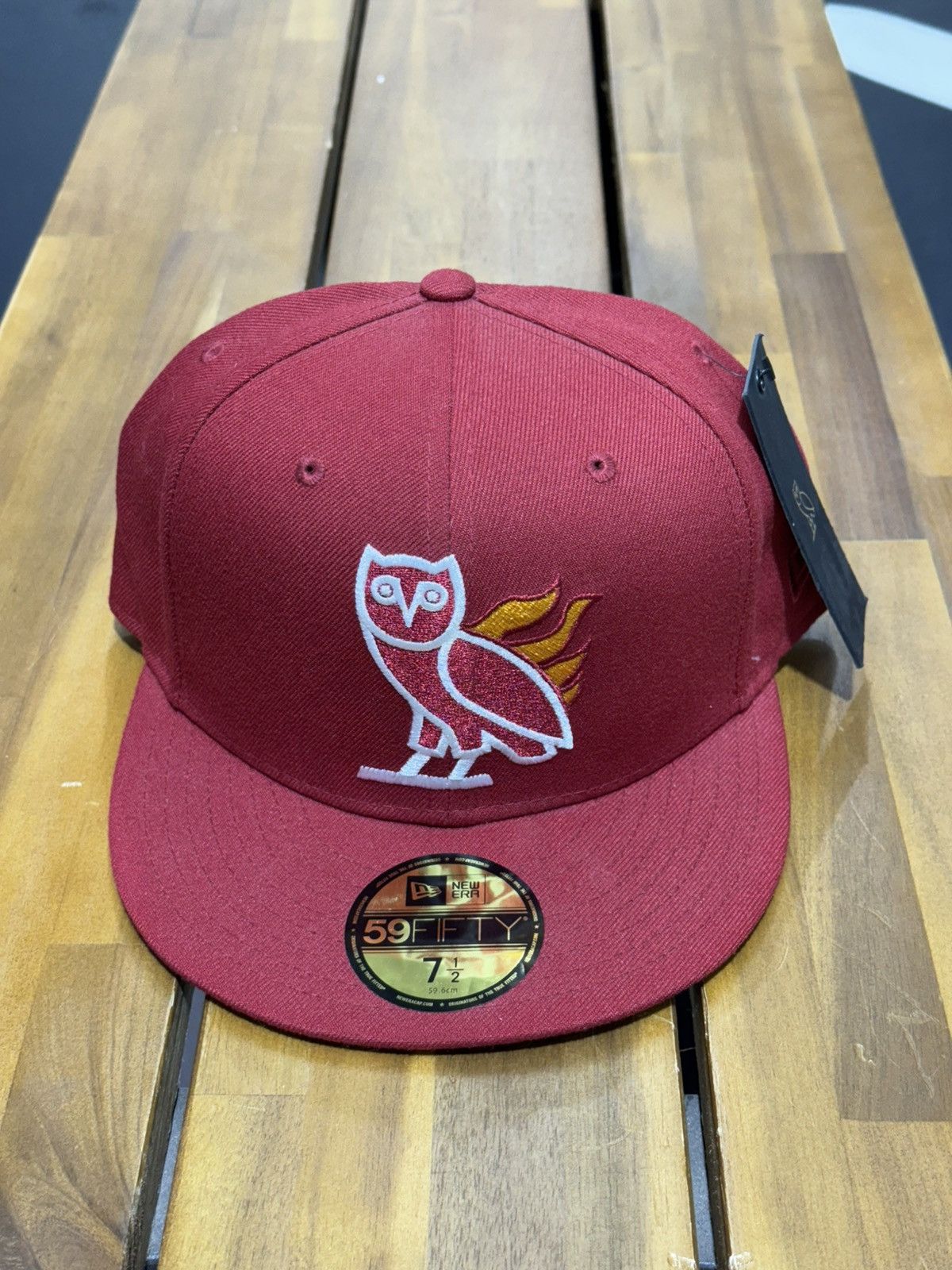 OVO X NBA Miami Heat New Era 59Fifty Fitted Hat Red
