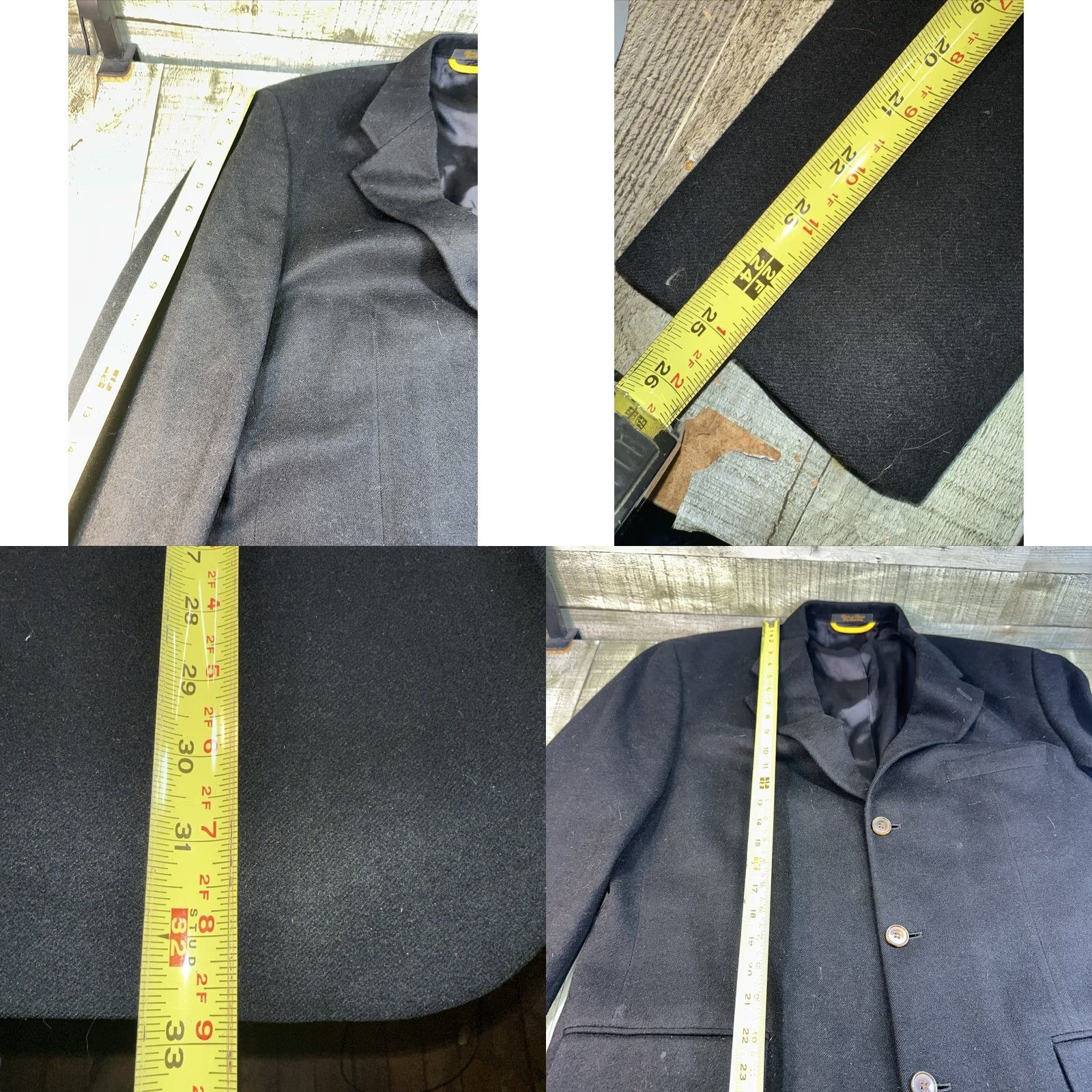 Bill Blass Bill Blass Blazer Jacket Mens 42R Black Cashmere 3 Button Ventless Size 42R - 8 Thumbnail