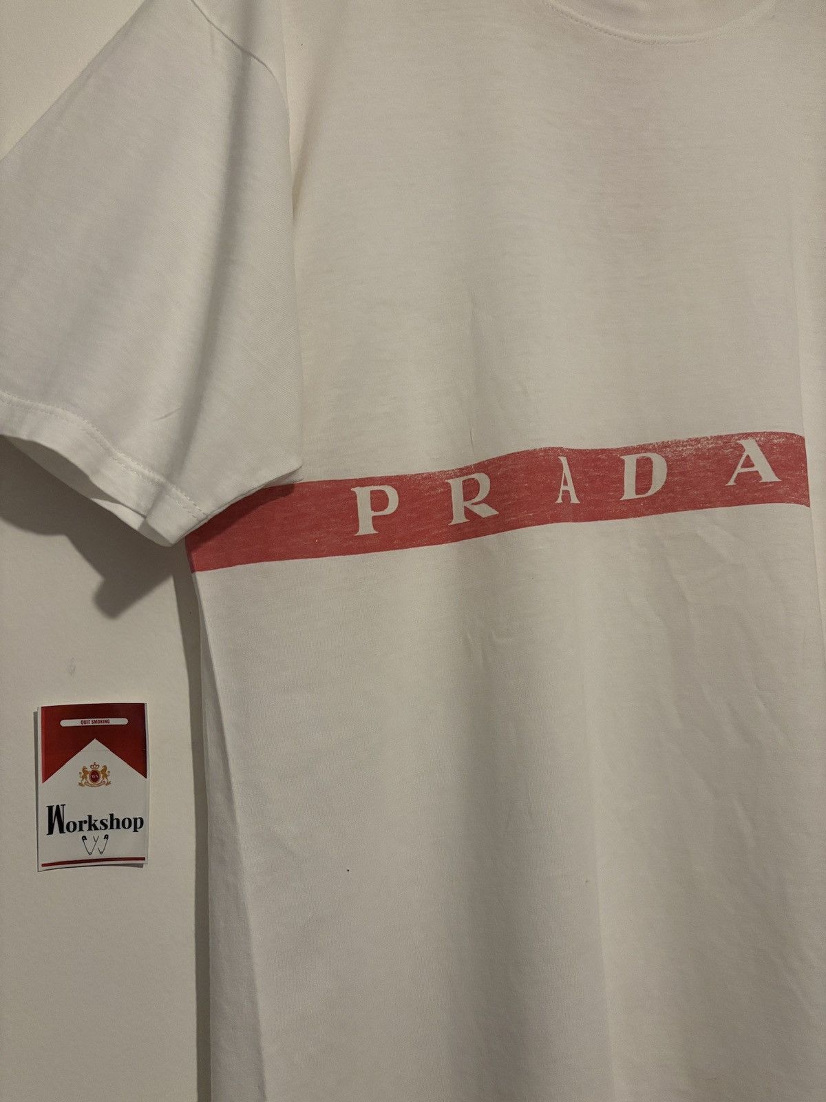 Prada Vintage Bootleg Prada Linea Rossa/ Luna Rossa Paper Thin Tee Size US L / EU 52-54 / 3 - 3 Thumbnail