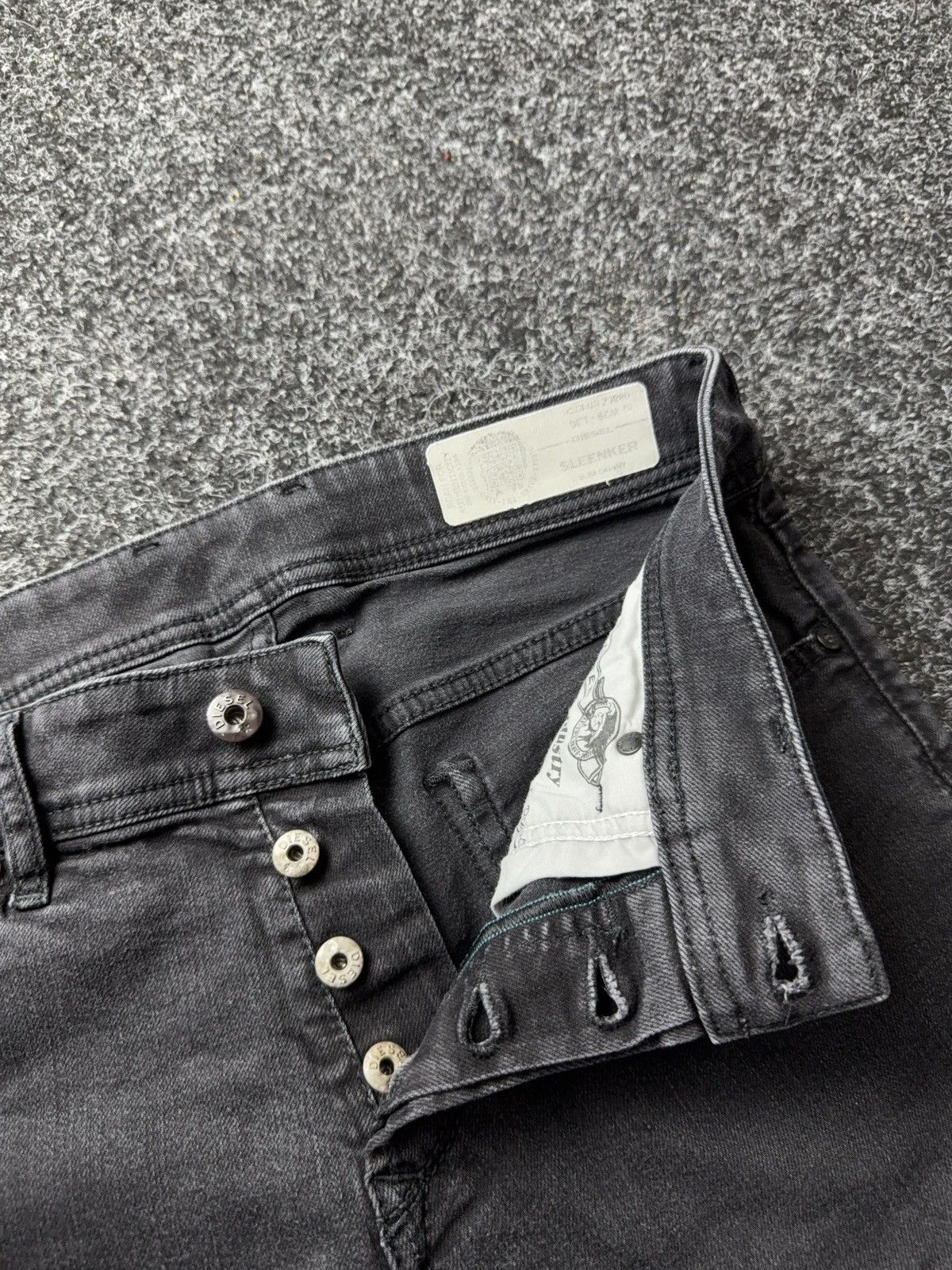 Diesel 00s Diesel Sleenker Black Jeans Slim Skinny Stretch Denim Size US 29 - 10 Thumbnail