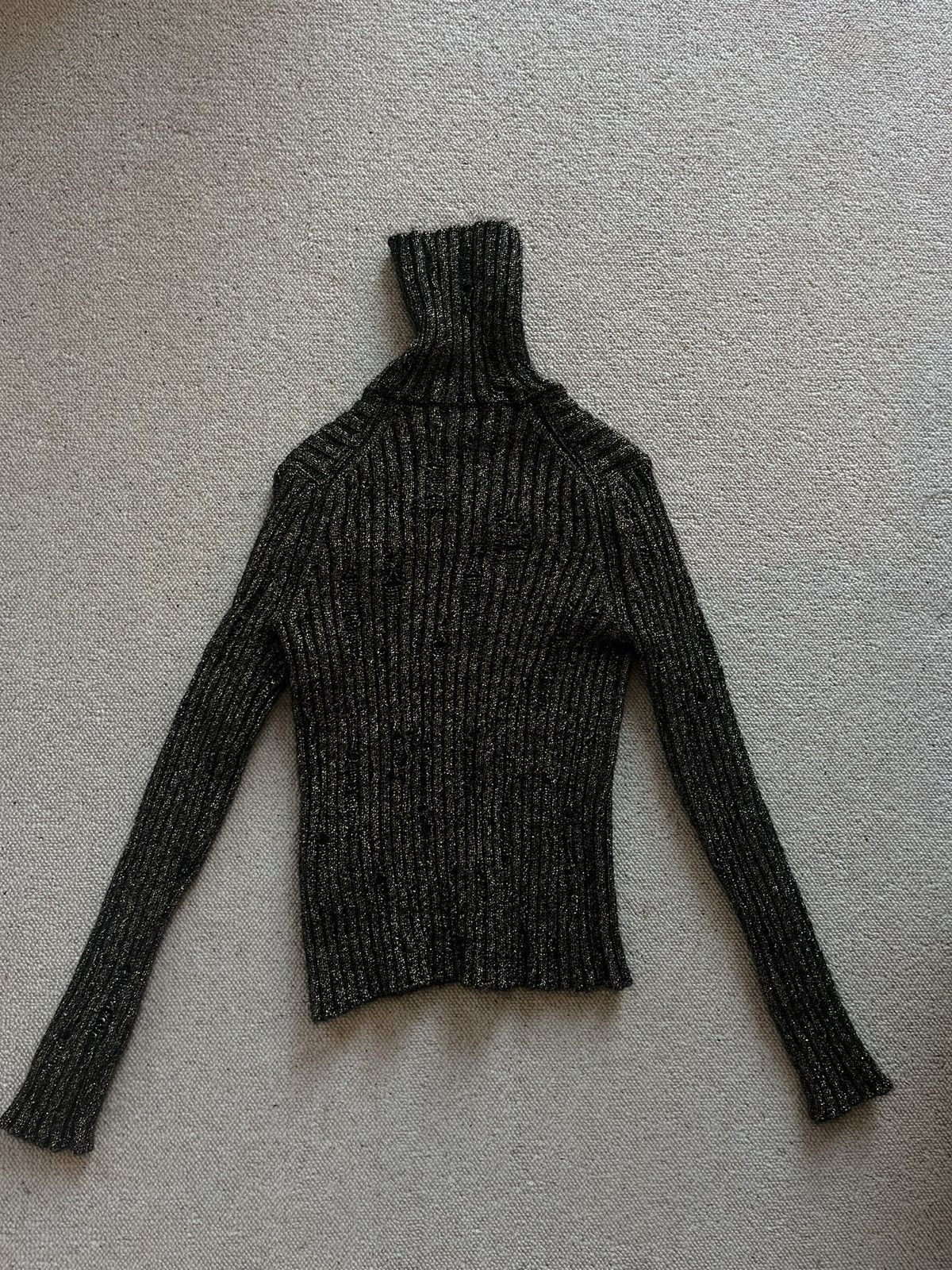 Tricot Comme des Garcons Tricot Comme des Garçons gold glitter knit turtleneck Size XS / US 0-2 / IT 36-38 - 4 Thumbnail