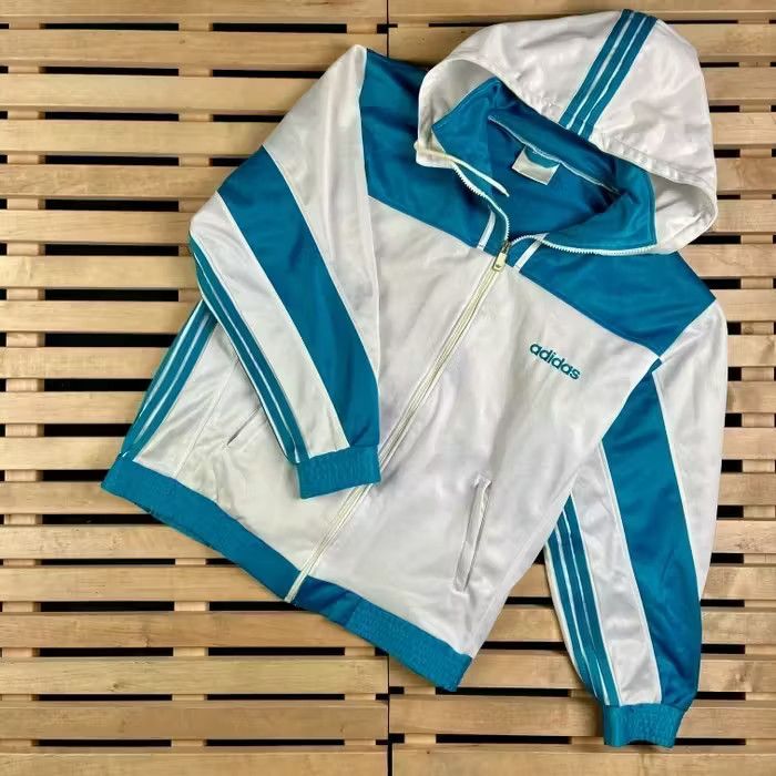 Adidas × Vintage Mens Hooded Jacket Adidas Originals Vintage Size 4 L Size US L / EU 52-54 / 3 - 1 Thumbnail