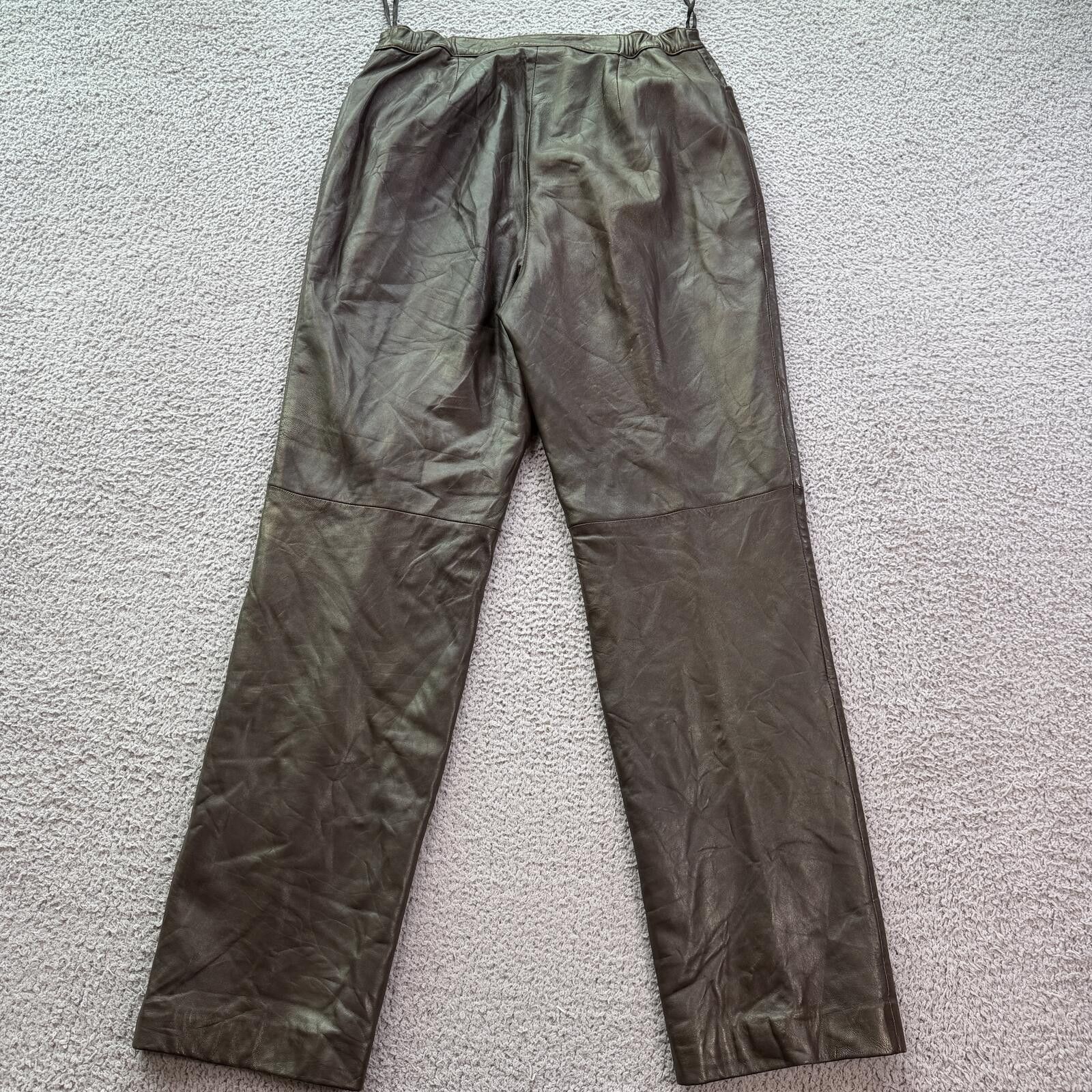 Nordstrom Vintage Y2K Nordstrom Brown Lambskin Leather Pants Womens 8 Size 30" / US 8 / IT 44 - 2 Thumbnail