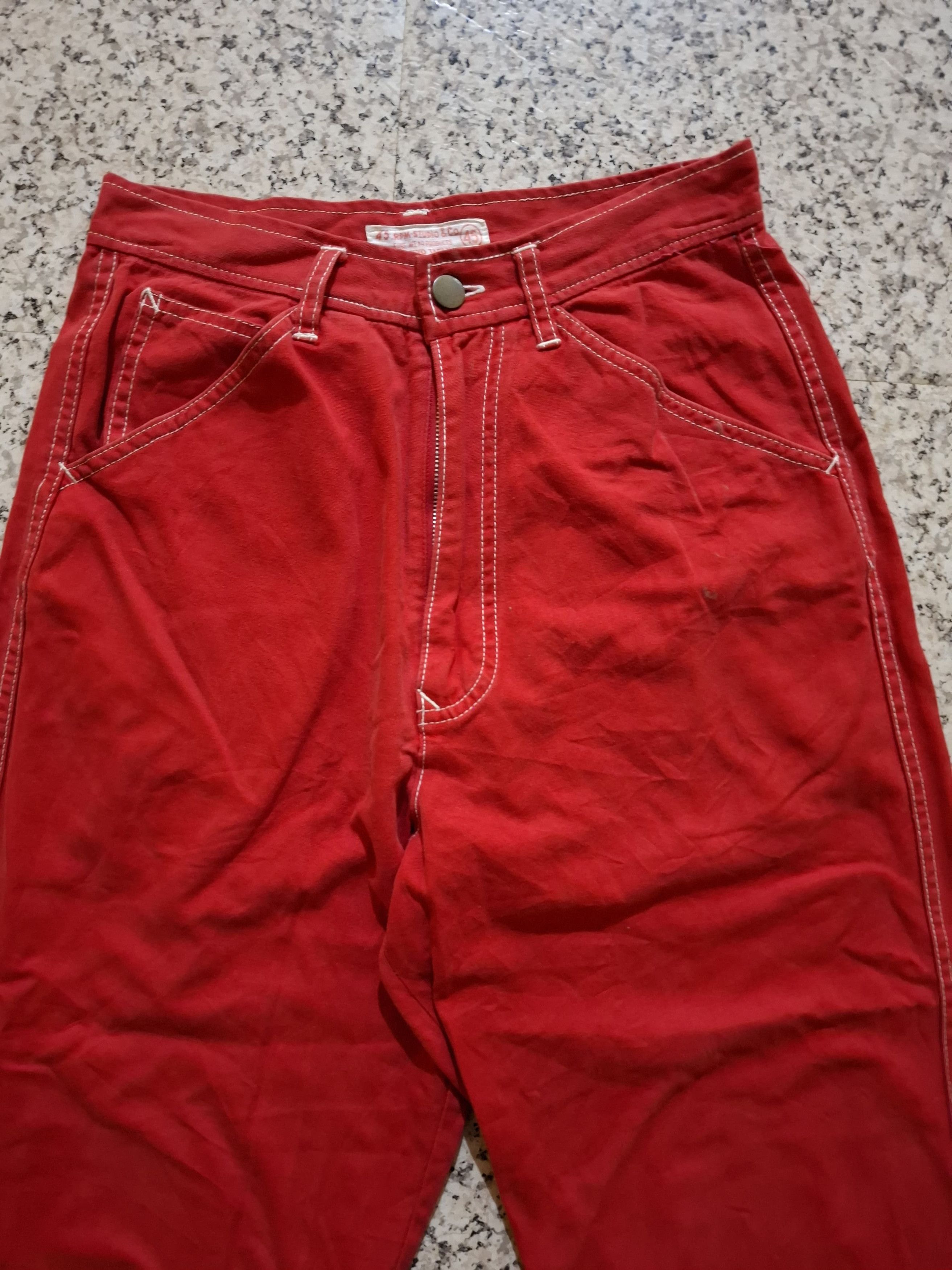 45rpm Vintage 45RPM Studio & Co. Red Canvas Painter Pants RARE Size 25" / US 0 / IT 36 - 2 Thumbnail