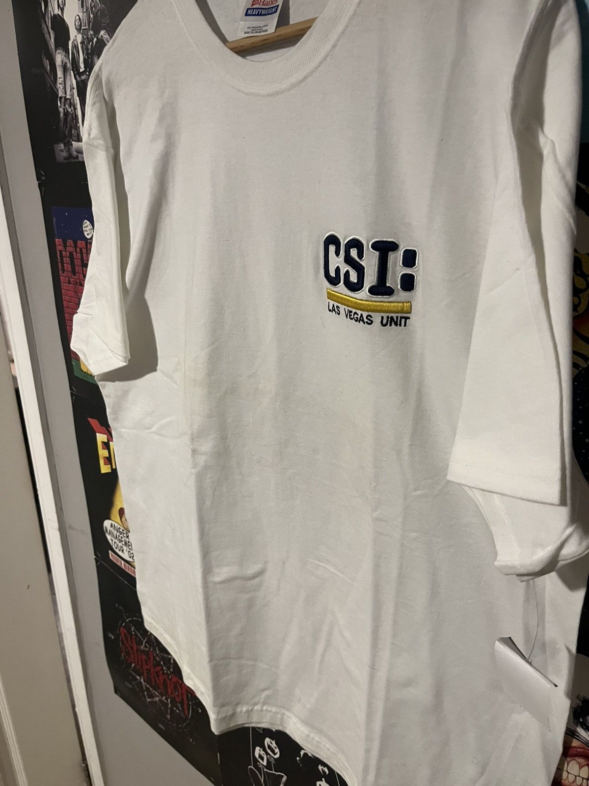 Hanes Y2K Crime Scene Investigation Las Vegas Unit Embroidered tee Size US XL / EU 56 / 4 - 2 Thumbnail