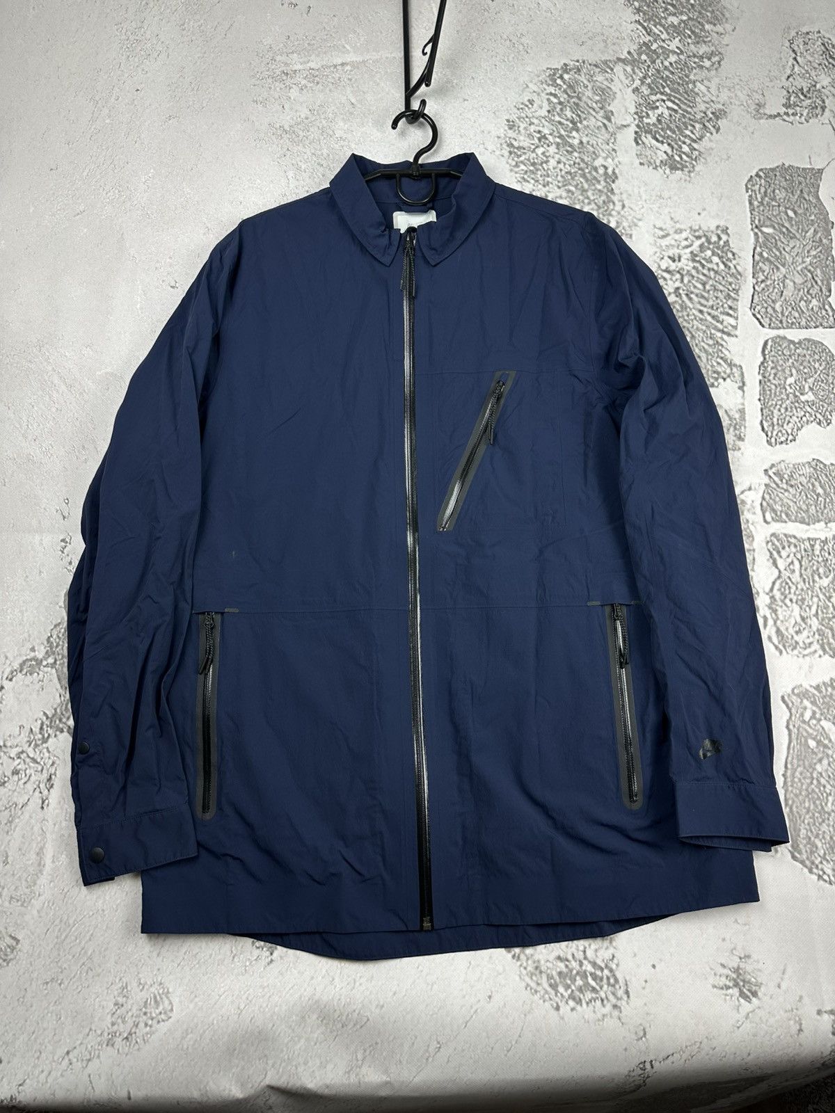 Nike Nike Tech Fleece Long Light Drill Jacket Very Rare Navy Size US L / EU 52-54 / 3 - 1 Thumbnail