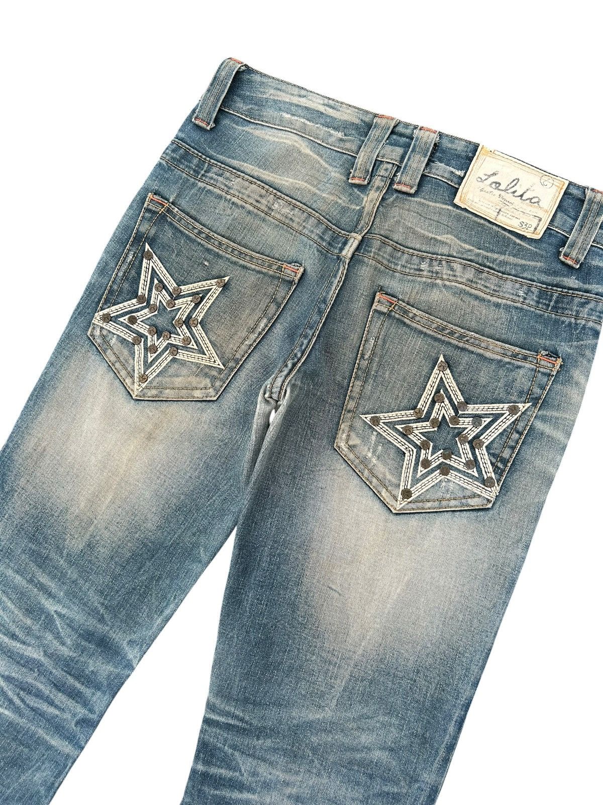 Kapital YOSHITOMO NARA LOLITA Exotic Vintage Distressed Denim Jeans Size US 34 / EU 50 - 17 Thumbnail