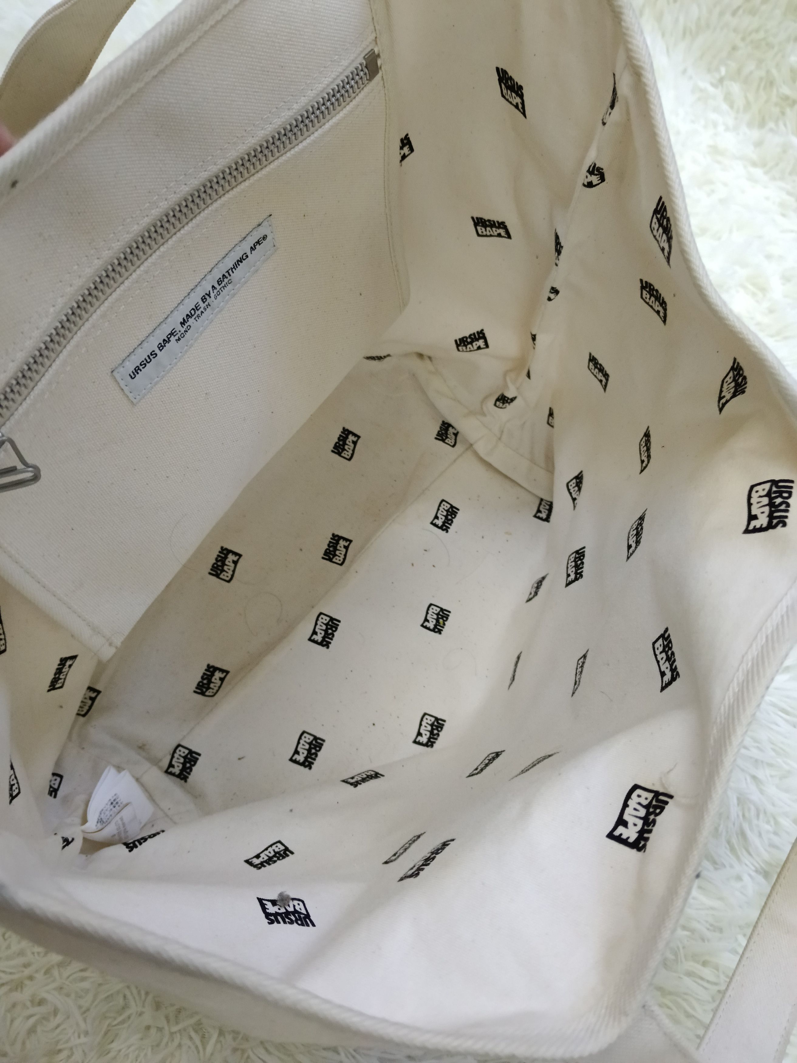 Bape RARE Ursus Bape "U.S.S" Heavy Canvas Tote Bag Size ONE SIZE - 4 Thumbnail