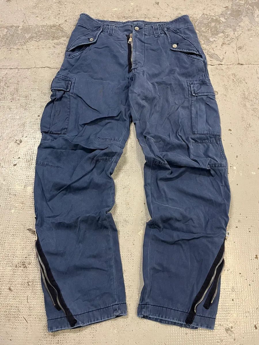 Dolce & Gabbana AW2002 Dolce & Gabbana Cargo Zip Blue Pants Size US 34 / EU 50 - 1 Thumbnail