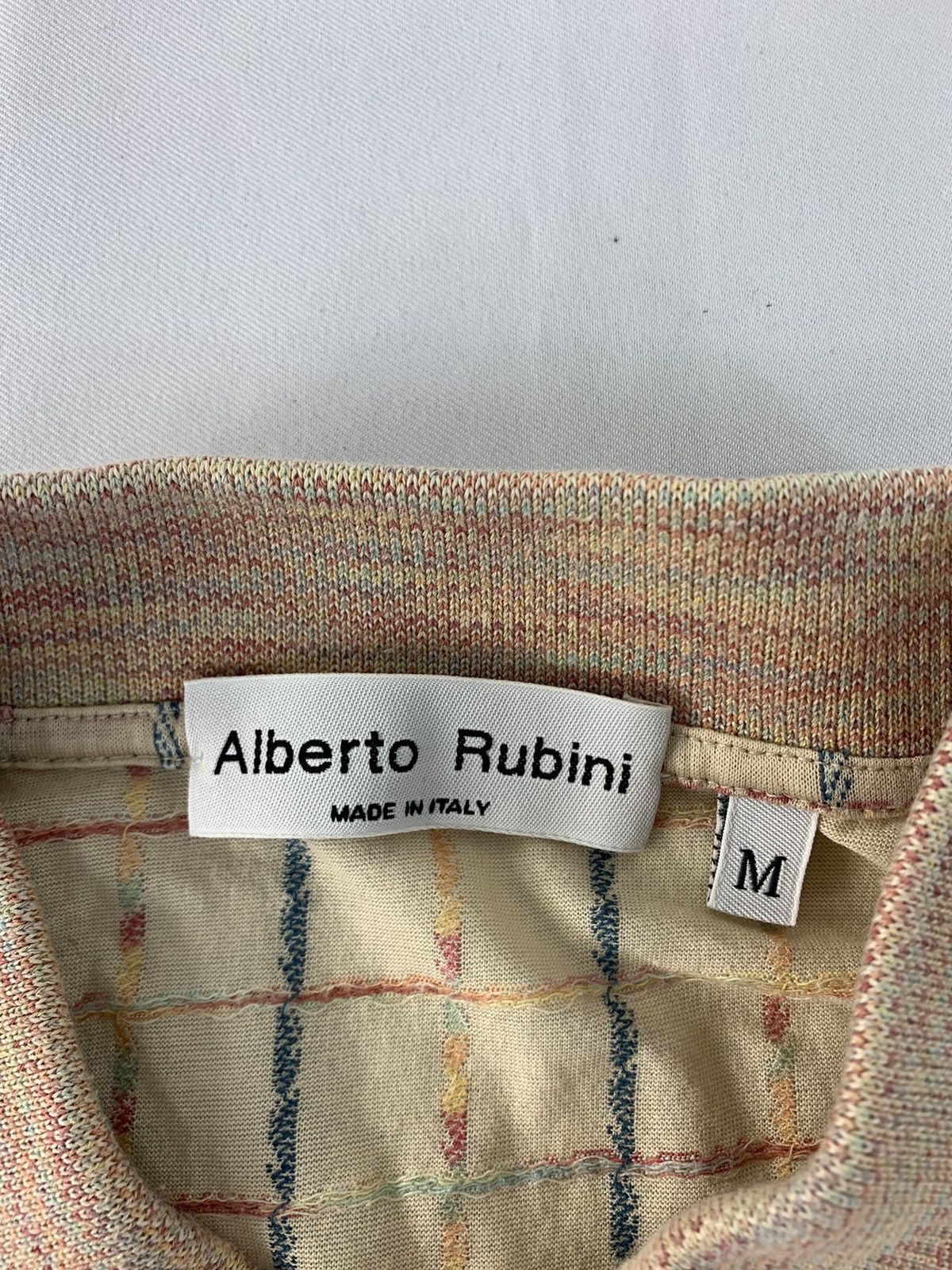 Alberto Alberto Rubini Made In Italy Checked Single Pocket Polo Tee Size US M / EU 48-50 / 2 - 6 Thumbnail