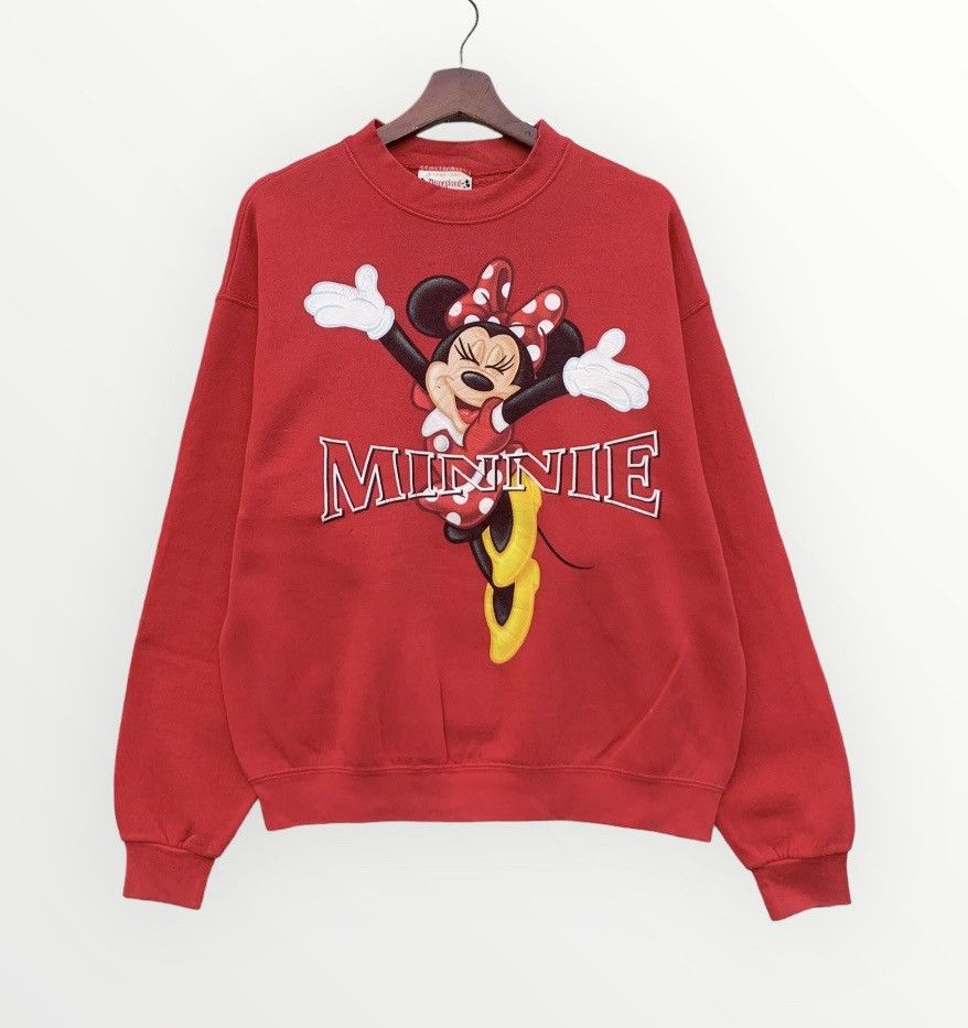 Disney × Vintage Vintage 90s Disneyland Minnie Sweatshirt Size L / US 10 / IT 46 - 1 Thumbnail