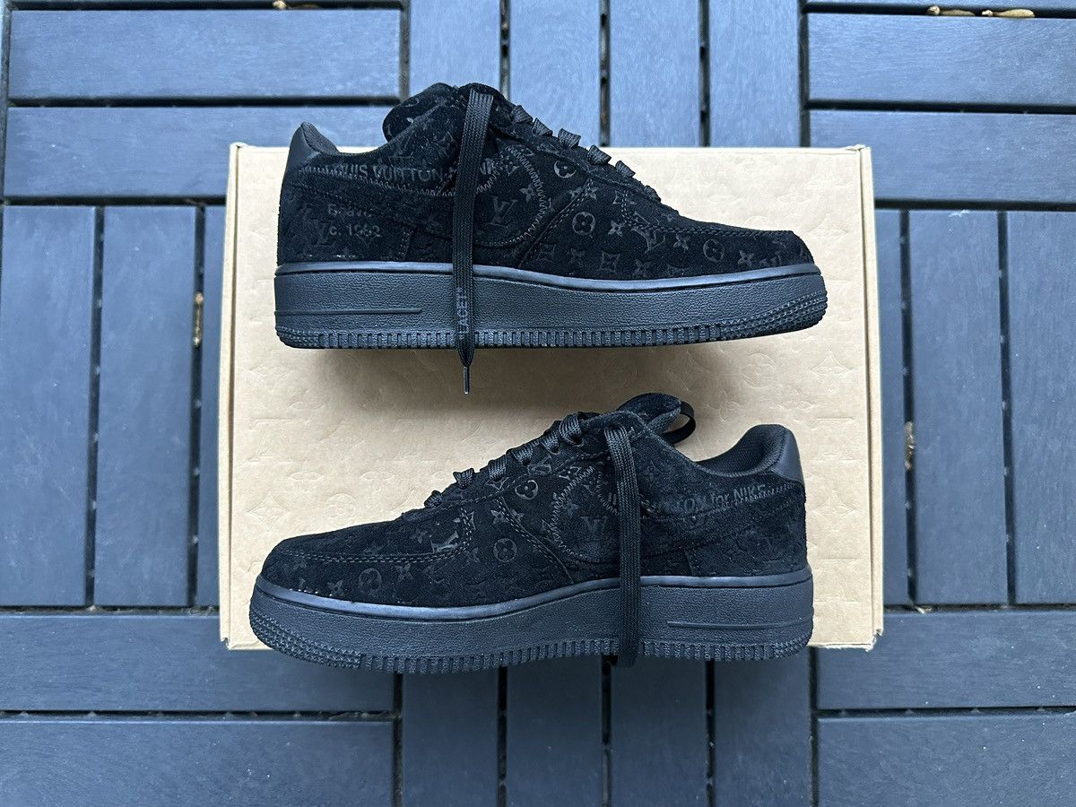 Louis Vuitton Louis Vuitton Nike Air Force 1 Low Black Size US 6 / EU 39 - 2 Thumbnail