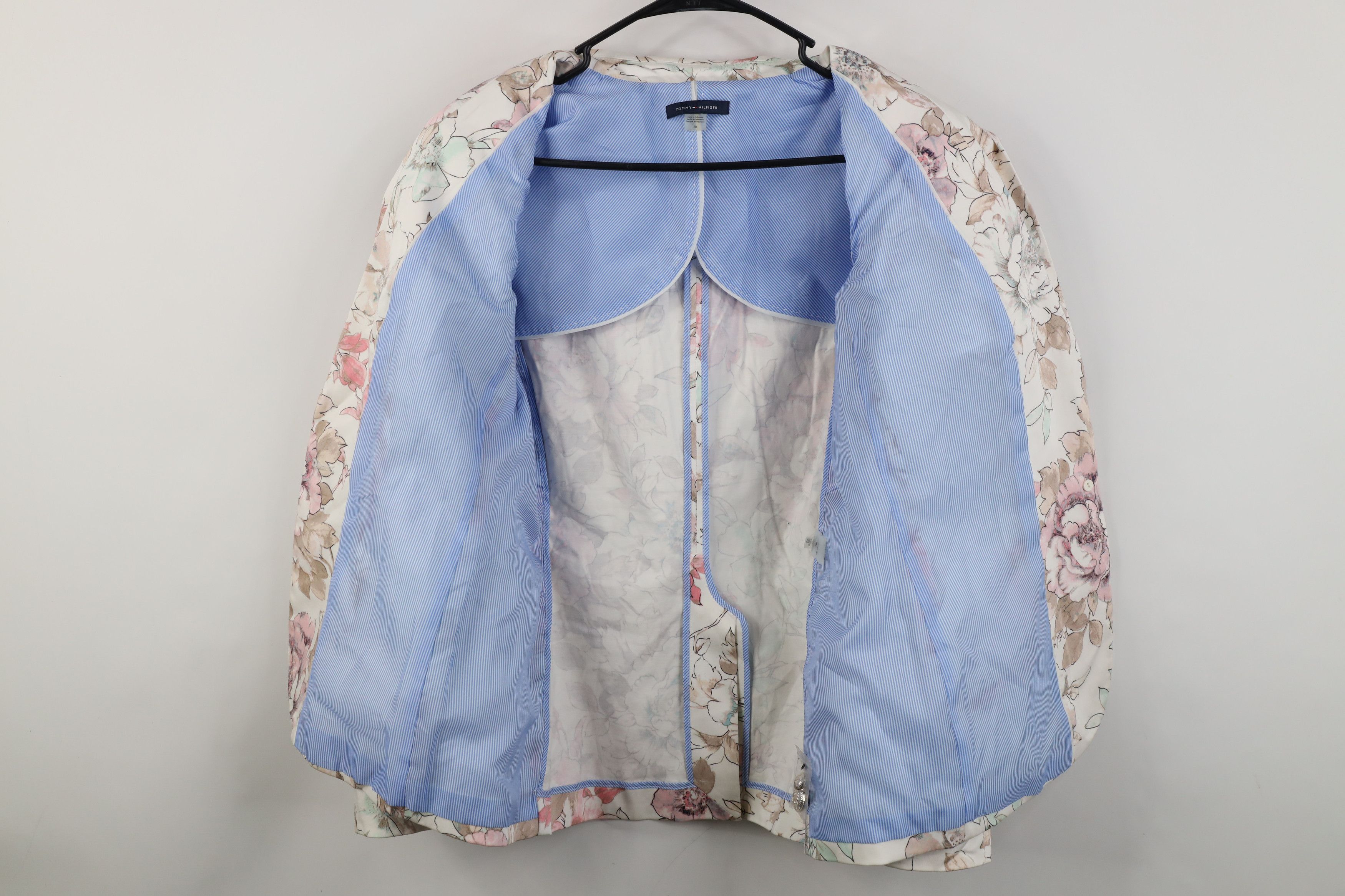 Tommy Hilfiger Tommy Hilfiger Floral One Button Suit Coat Blazer Jacket Size L / US 10 / IT 46 - 12 Thumbnail