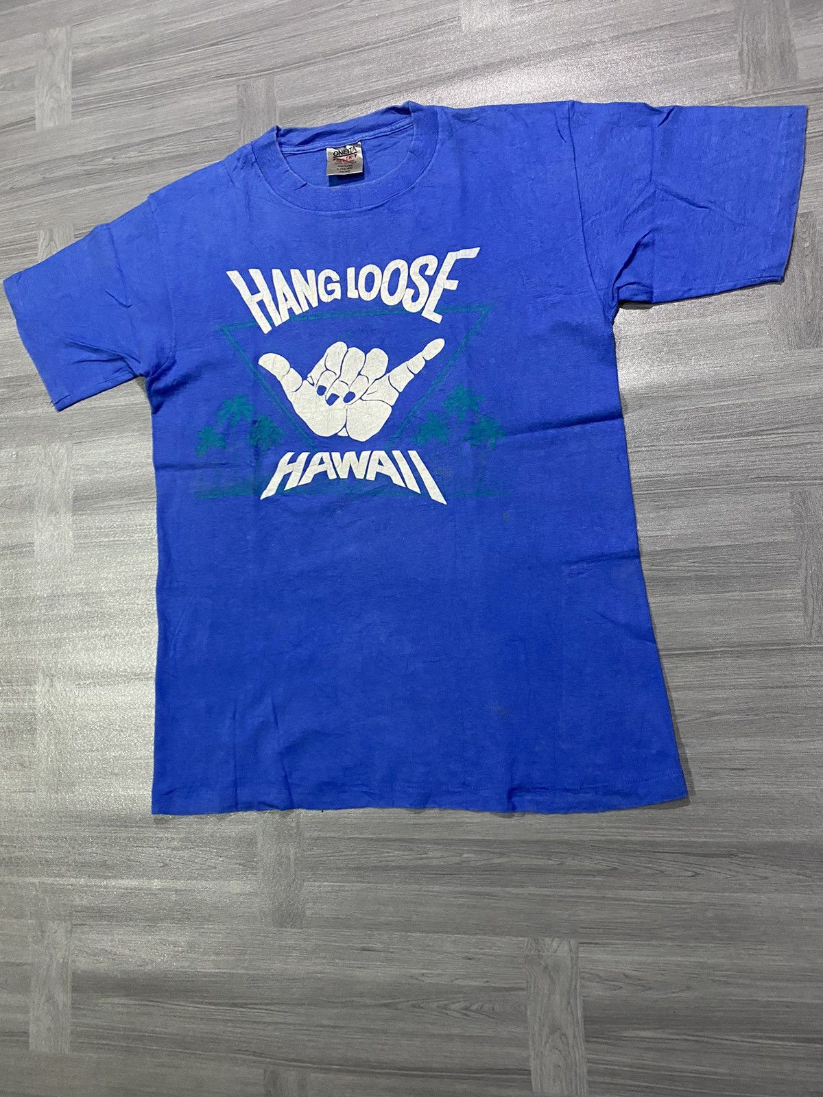 Hanes Vintage 90s Hang Loose Hawaii Shaka Souvenir Size US L / EU 52-54 / 3 - 2 Thumbnail
