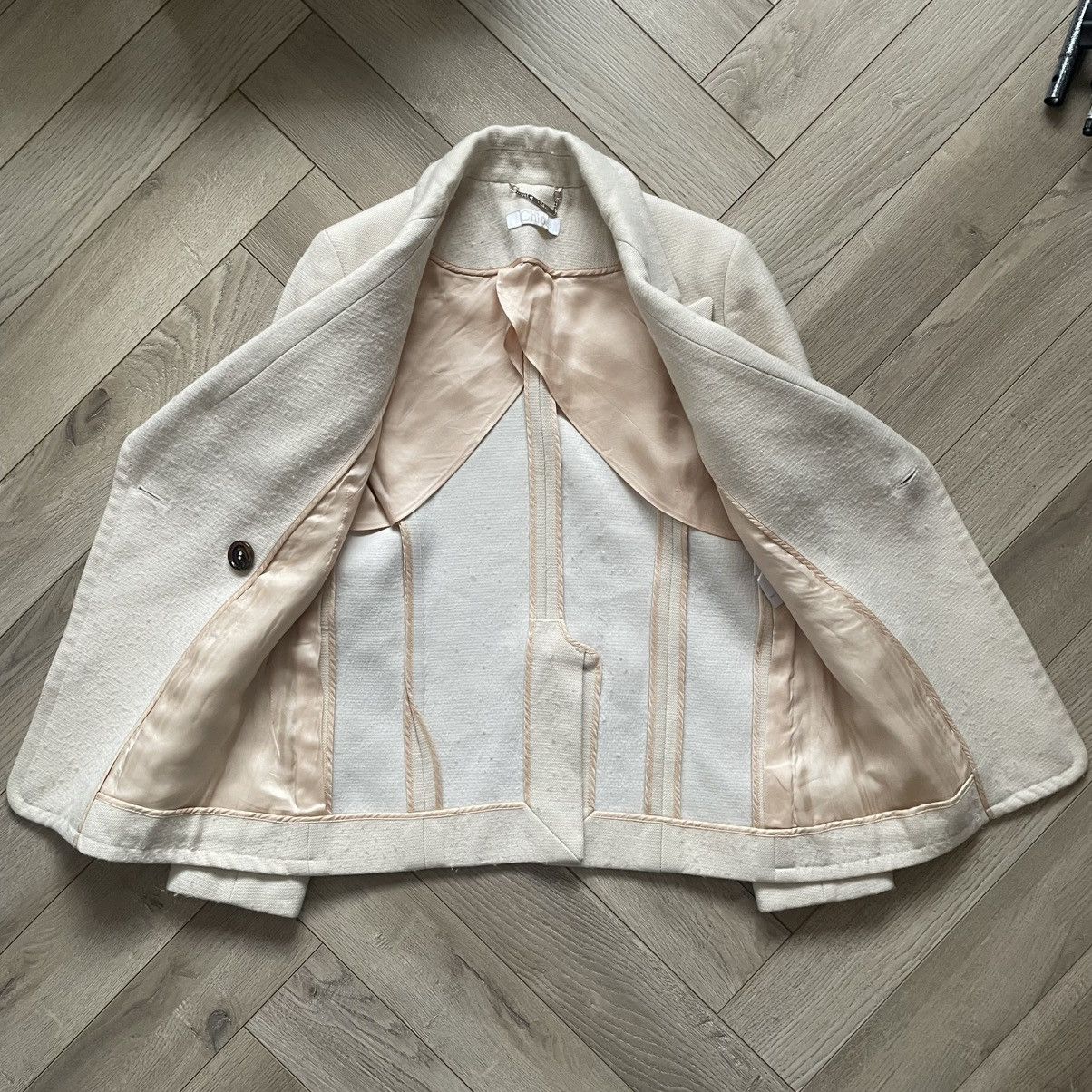 Chloe Chloé FW13 Clare Waight Keller Natural Virgin Wool Over Coat Size S / US 4 / IT 40 - 5 Thumbnail
