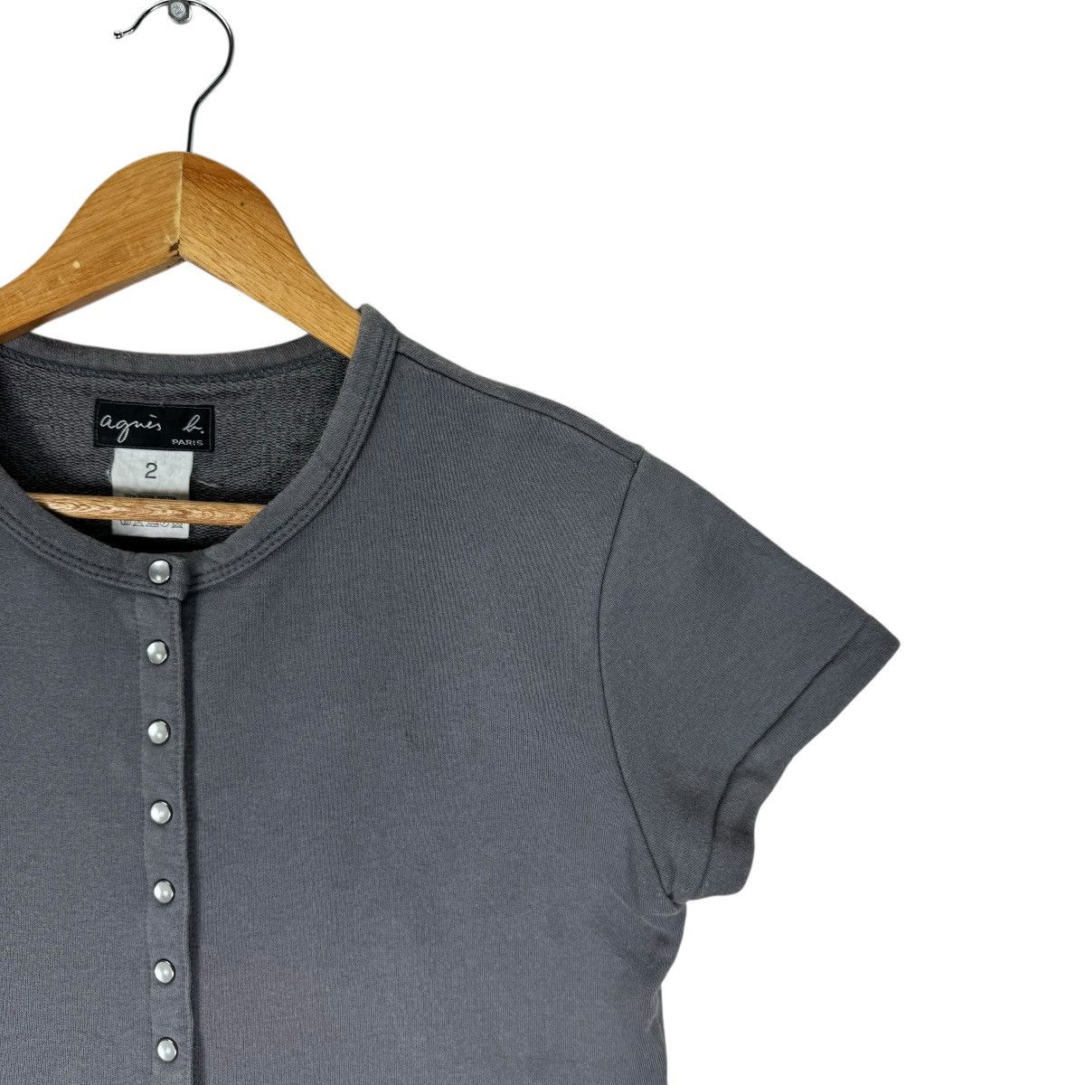 agnes b. 🌟AGNES B SNAP BUTTON CARDIGAN SHORT SLEEVE SWEATER Size M / US 6-8 / IT 42-44 - 3 Thumbnail