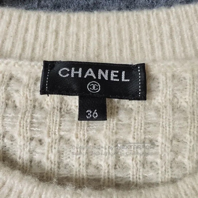 Chanel Chanel Beige three-dimensional relief flower knitted sweat Size XS / US 0-2 / IT 36-38 - 3 Thumbnail