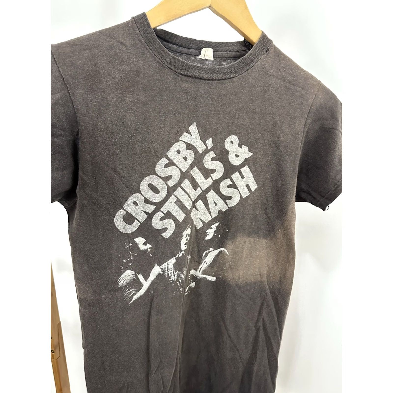 Vintage VINTAGE 70s Crosby Stills & Nash Band Tour T-Shirt Black M Mens Size US M / EU 48-50 / 2 - 4 Thumbnail