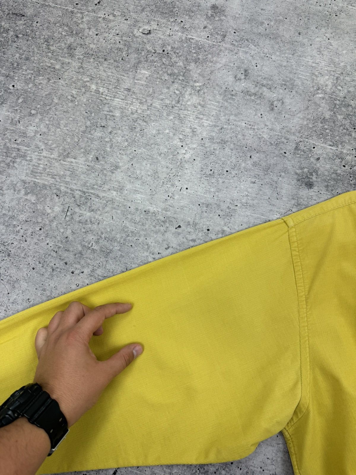 Burberry Vintage Thomas Burberry Logo Casual Yellow Button Up Shirt L Size US L / EU 52-54 / 3 - 23 Thumbnail