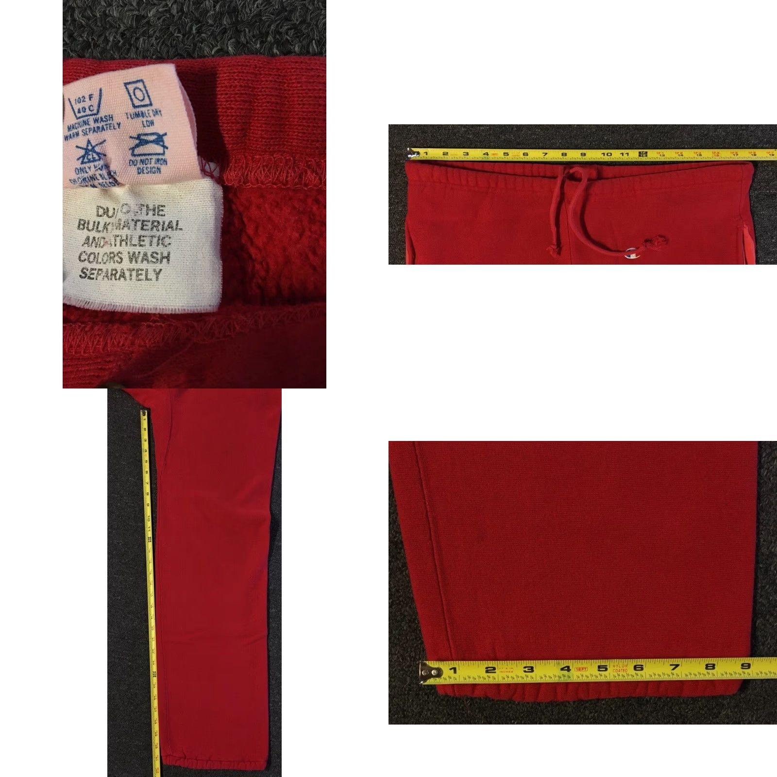 Champion VINTAGE Champion Sweatpants Reverse Weave 80s 90s Faded Red United States Men's L Warmup Pants School PUPEASUASU Size US 33 - 10 Thumbnail