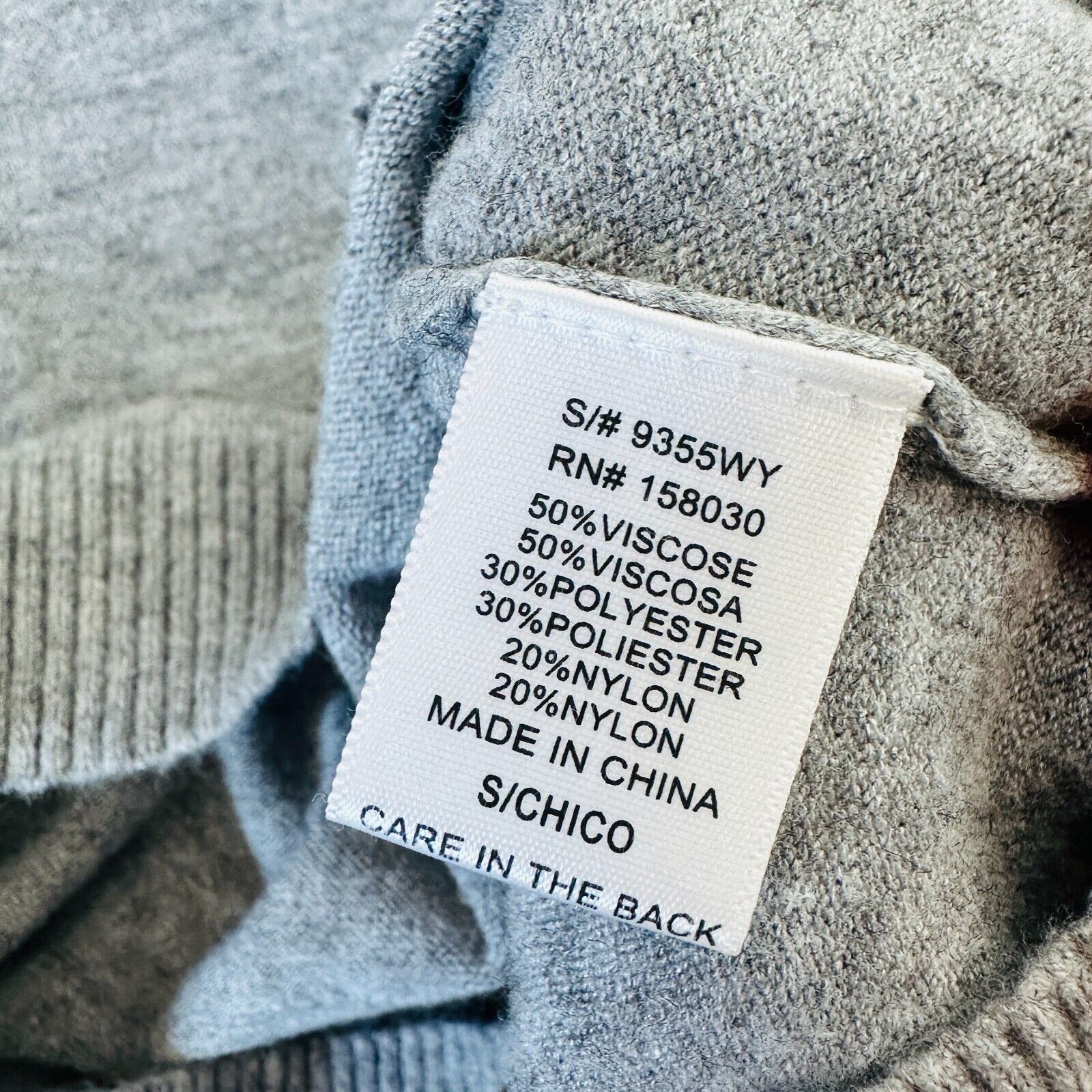 Other Love Tree Gray V-Neck Pullover Sweater Banded Hem Thin Small Size S / US 4 / IT 40 - 5 Thumbnail