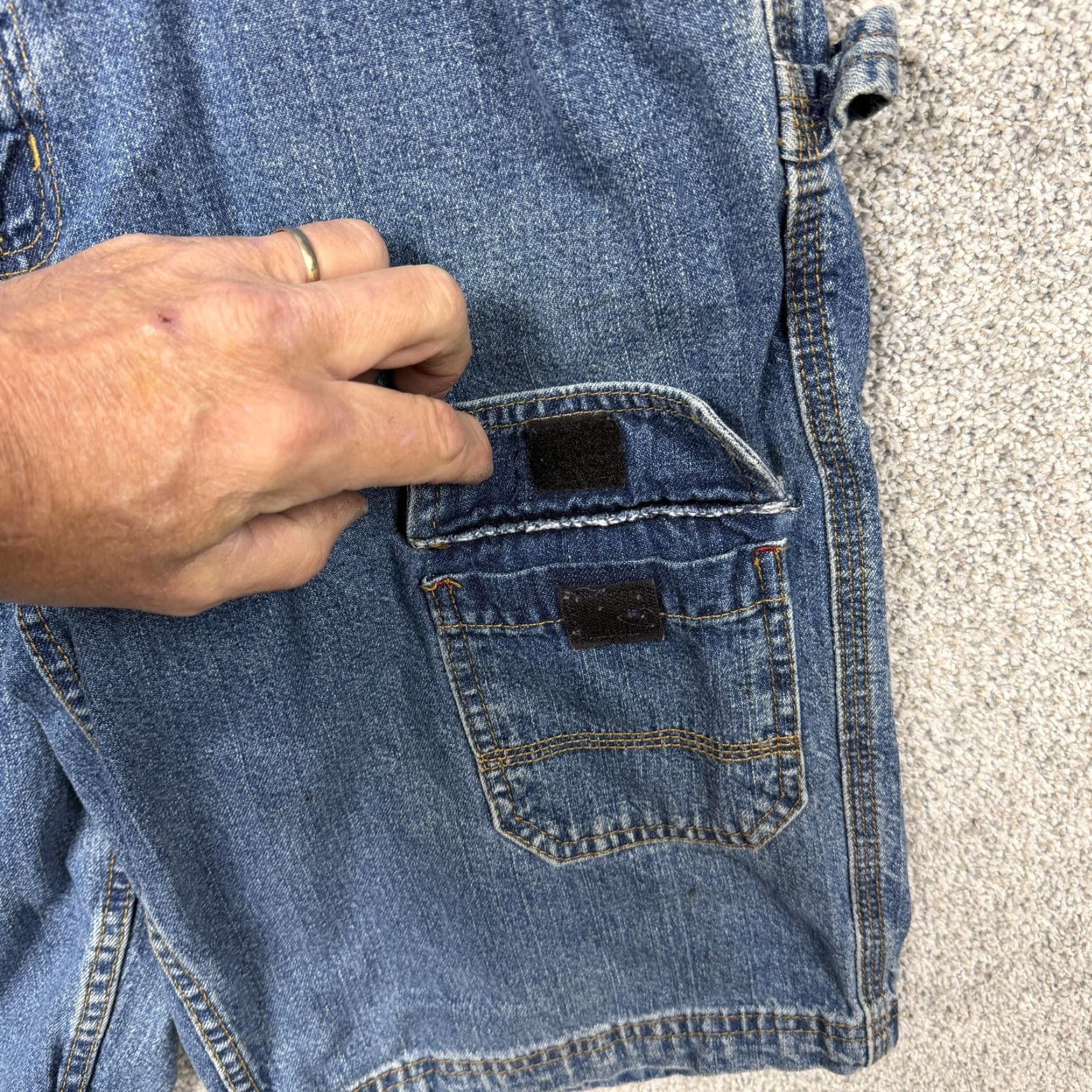 Bugle Boy VINTAGE Bugle Boy Jeans Shorts Cargo Workwear 90s Grunge 31 Blue Denim Mens Short Bodys? Size US 31 - 7 Thumbnail