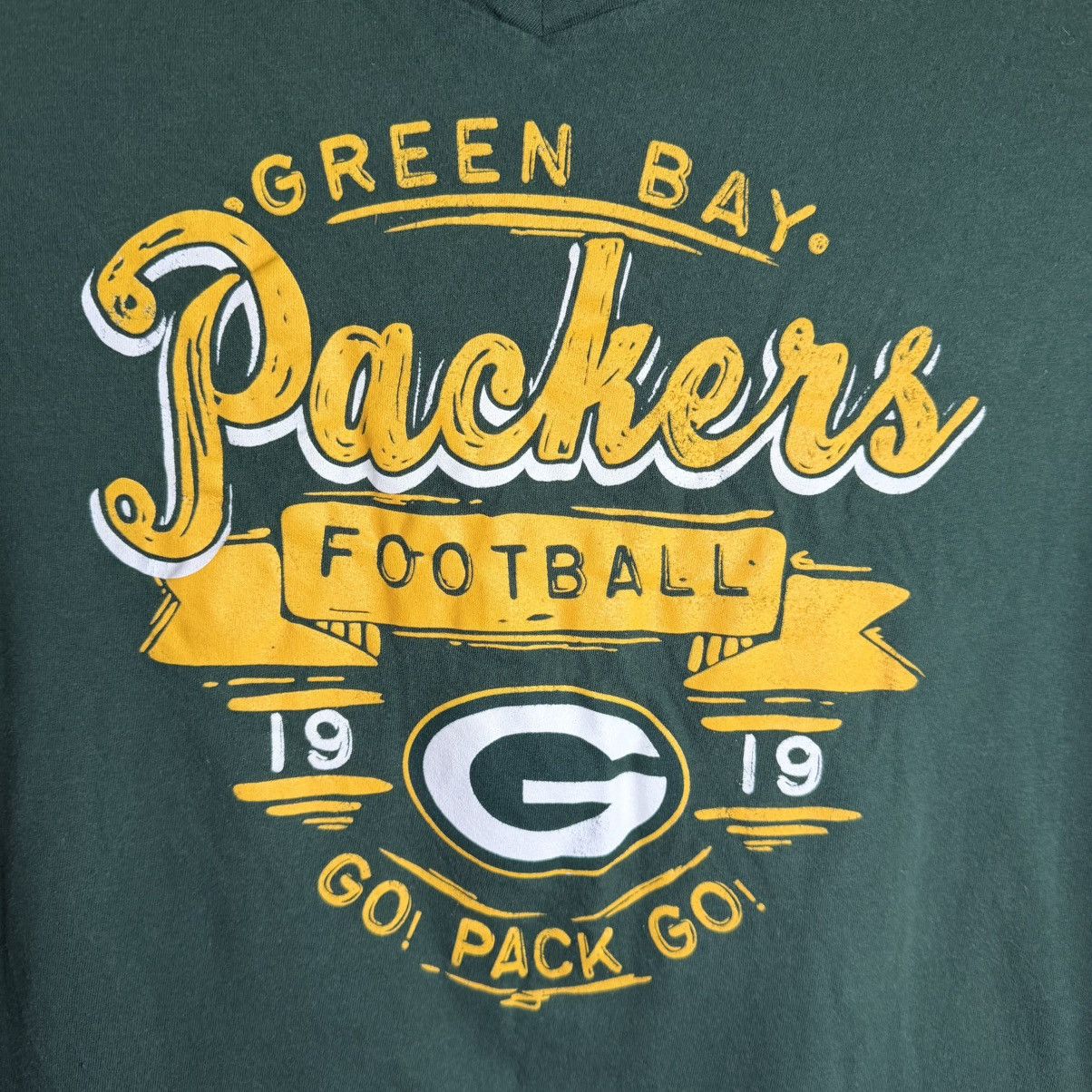 NFL NFL Team Apparel Green Bay Packers Womens XL V Neck Shirt Size XL / US 12-14 / IT 48-50 - 2 Thumbnail