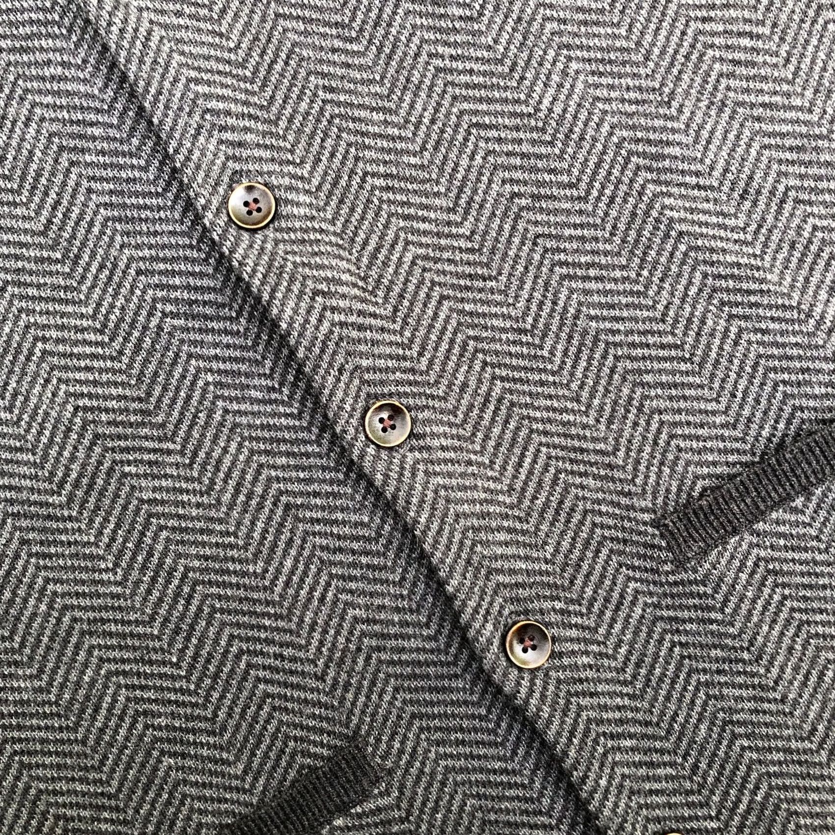 Vintage WOOLOVERS Sweater Vest Men's MED Grey Cotton Cashmere Blend Herringbone Button Size US M / EU 48-50 / 2 - 6 Thumbnail