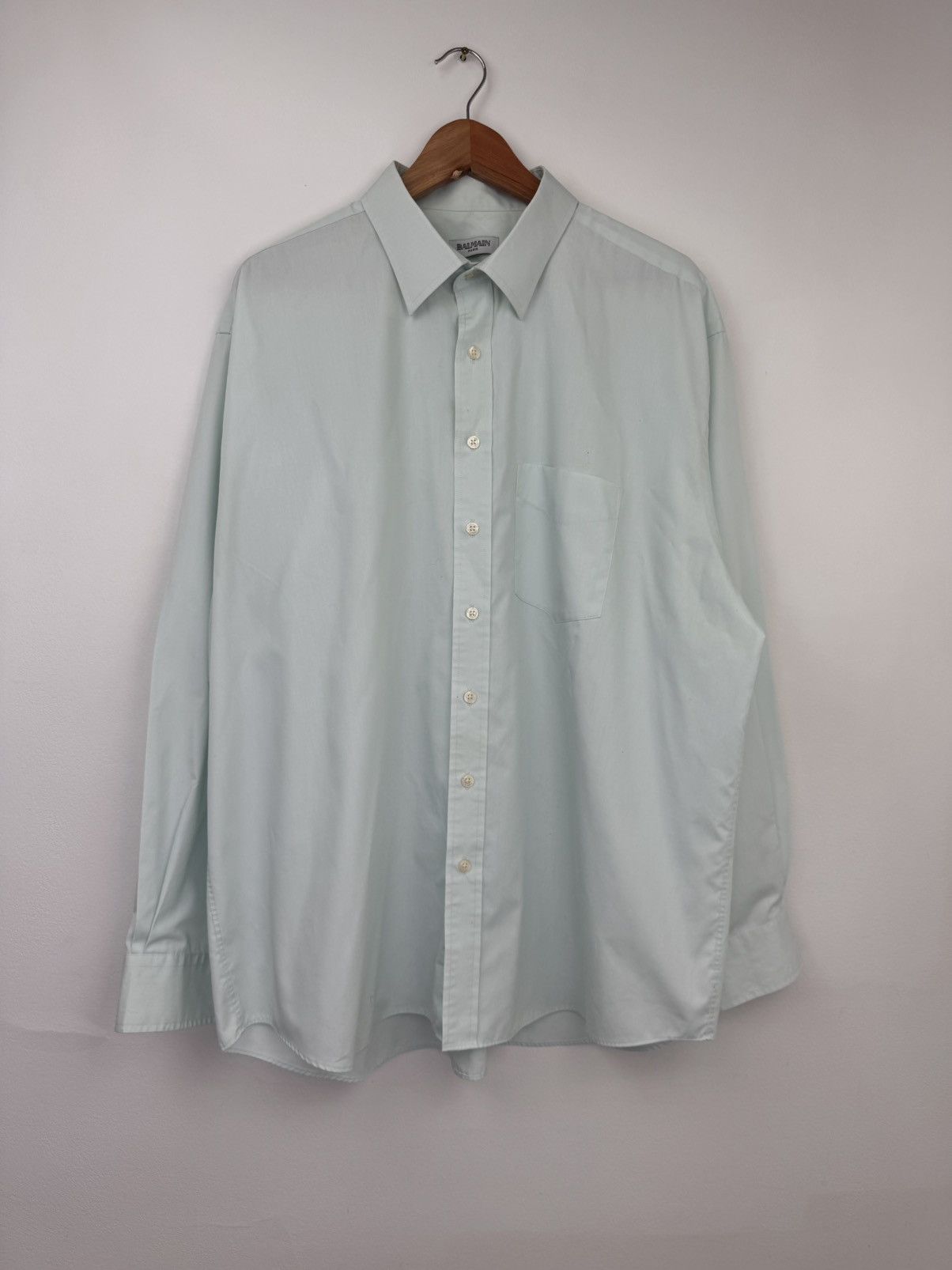 Balmain Balmain Paris Men Shirt Turquoise Size XL Size US XL / EU 56 / 4 - 1 Thumbnail