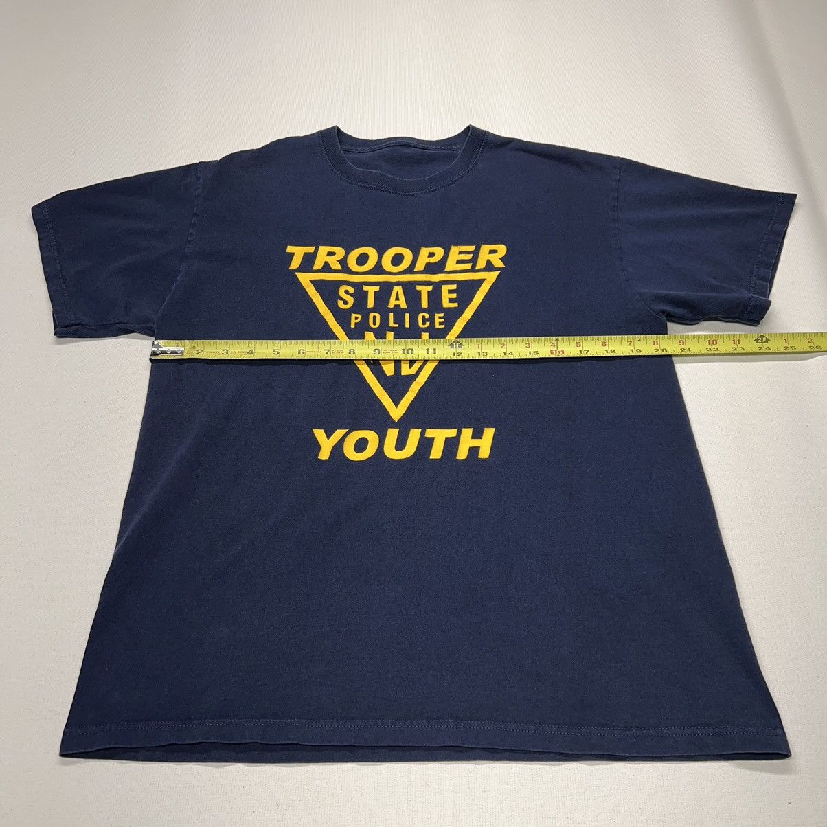 Vintage NJ State Trooper Tee Shirt Police Youth New Jersey Navy Y2K Size US L / EU 52-54 / 3 - 14 Thumbnail