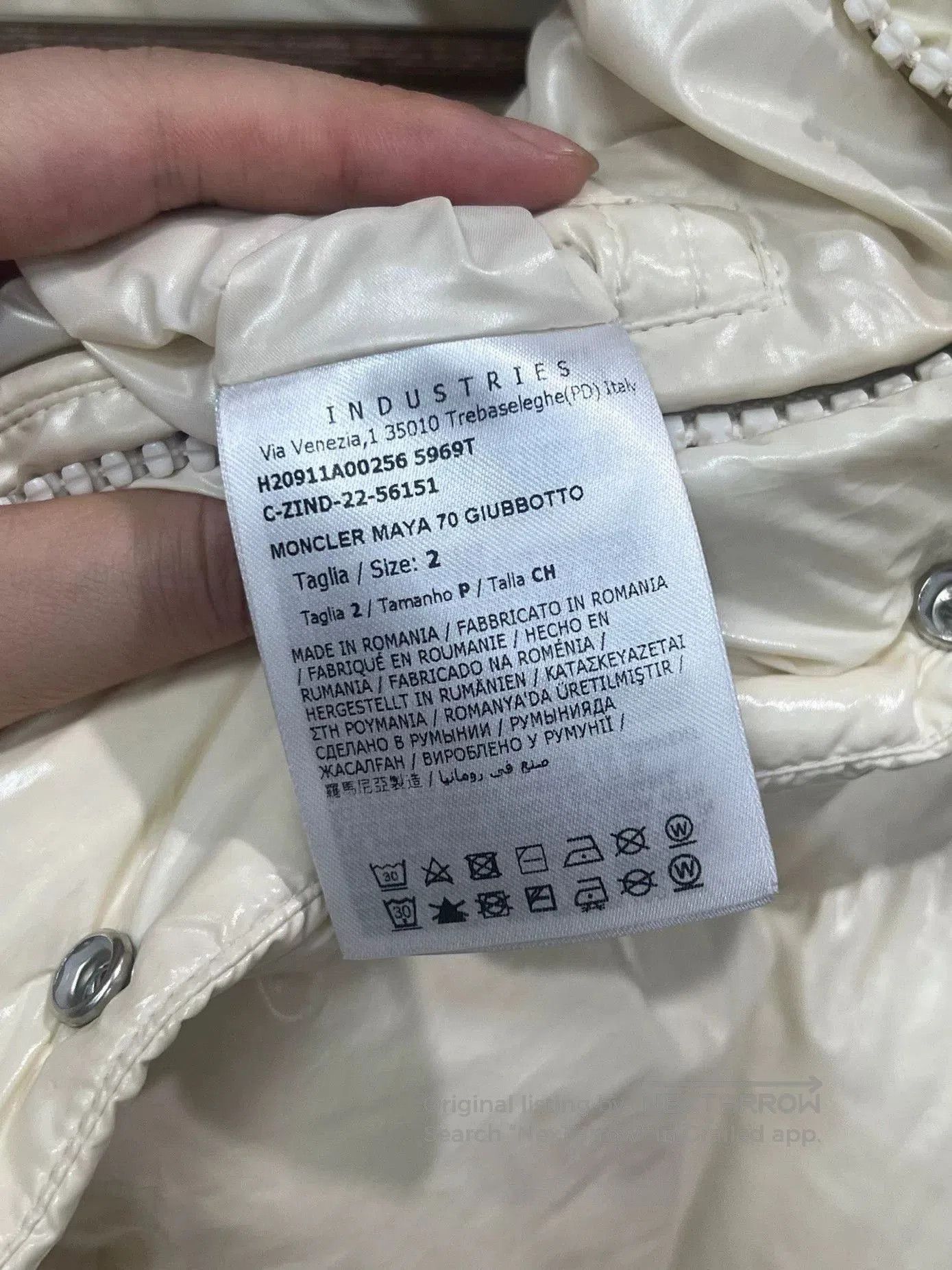 Moncler moncler maya70周年 cream down jacket. Size S / US 4 / IT 40 - 5 Thumbnail