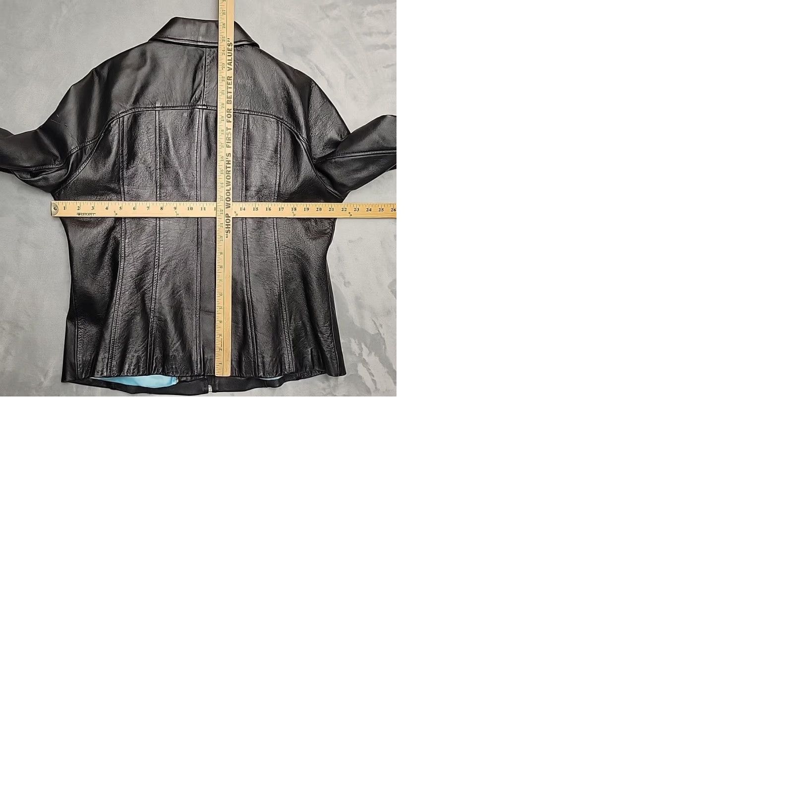 Vintage VINTAGE Wilsons Leather Jacket Womens XL Black Genuine Leather Moto Minimal Y2K 90s Biker Full Zip Lined Pockets Zipped Pockets Collared Size XL / US 12-14 / IT 48-50 - 9 Thumbnail