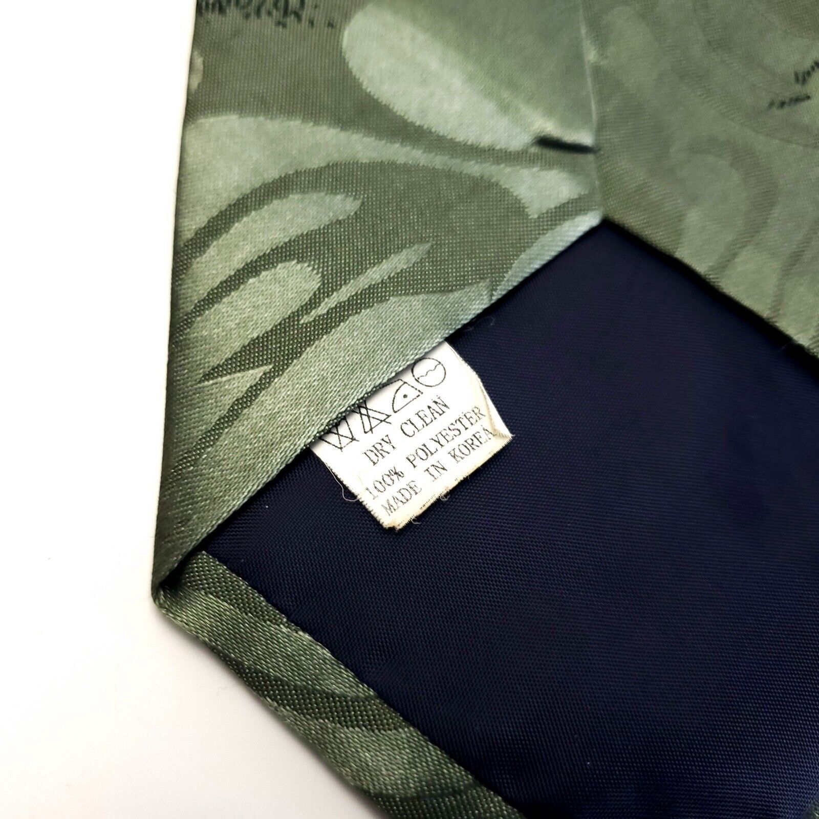 Designer Steven Harris Polyester Tie Green Black Handmade Golf Print Size ONE SIZE - 4 Thumbnail