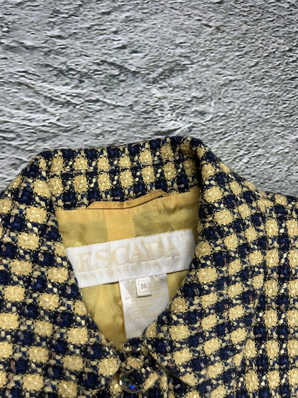 Escada Escada vintage suit wool set blazer + skirt yellow Size XS / US 0-2 / IT 36-38 - 3 Thumbnail