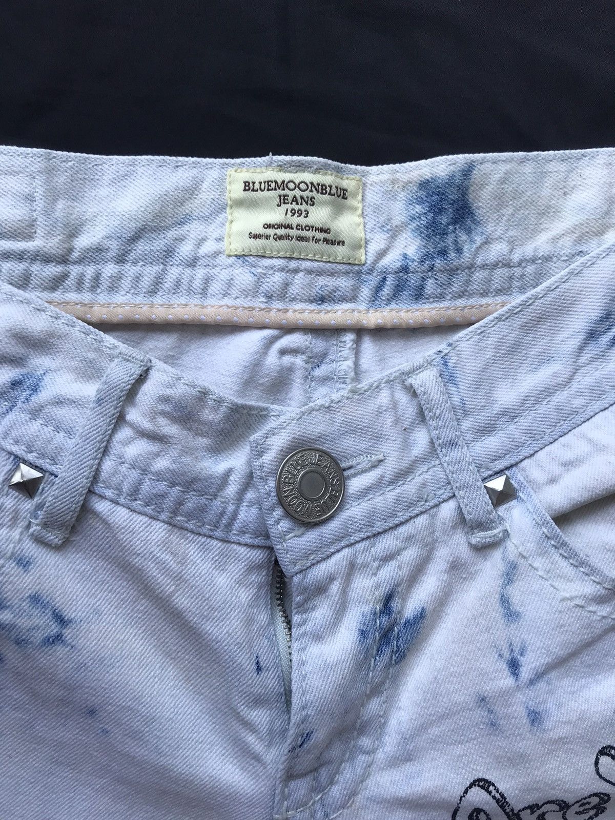 Japanese Brand Blue Moon Blue Tie Dye Distressed Denim/Jeans Size US 30 / EU 46 - 3 Thumbnail