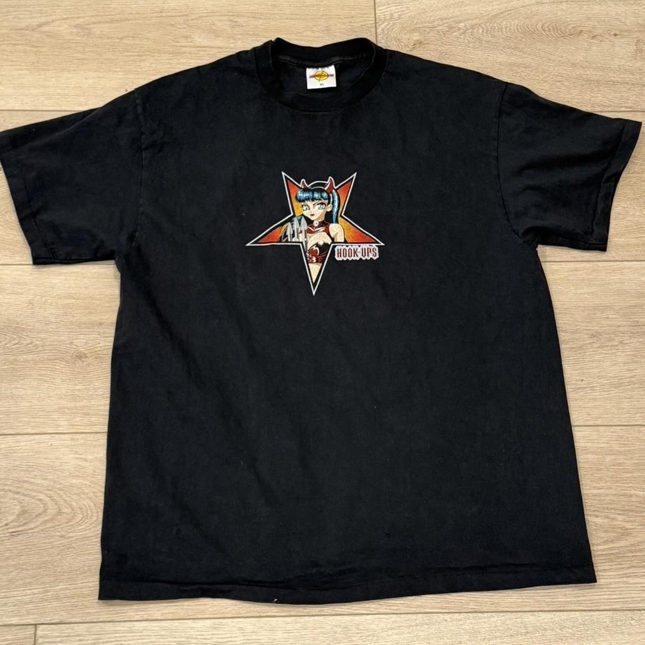 Hook-Ups Vintage Hook Ups Grail Faded 90s Devil Girl Anime Star Tee Size US XL / EU 56 / 4 - 2 Thumbnail