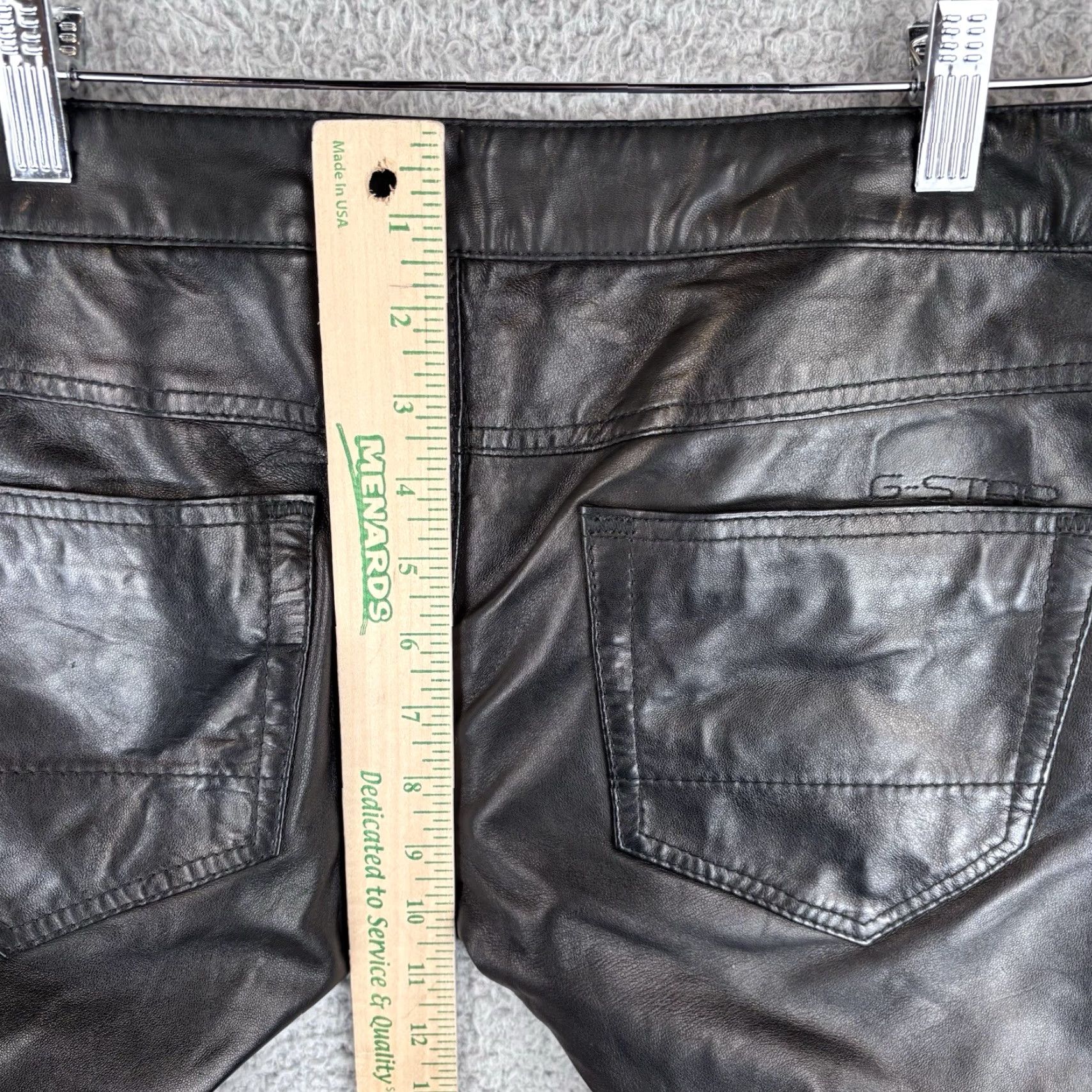 G-Star G-Star Leather Pants Women's 28x32 Black Side Zip Motorcycle Biker 3301 RAW Size 28" / US 6 / IT 42 - 6 Thumbnail