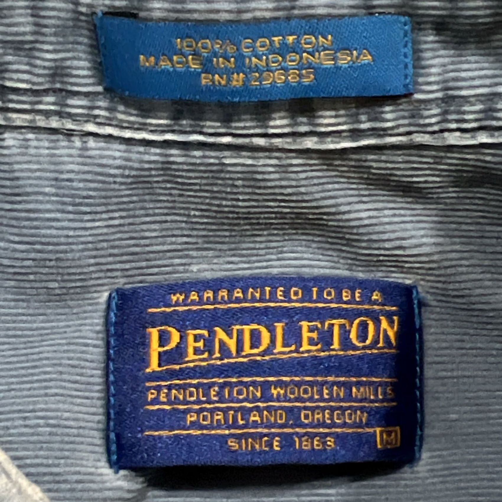 Pendleton Pendleton Button-Up Shirt Men’s M Blue Long Sleeve Pockets 100% Cotton Size US M / EU 48-50 / 2 - 5 Thumbnail