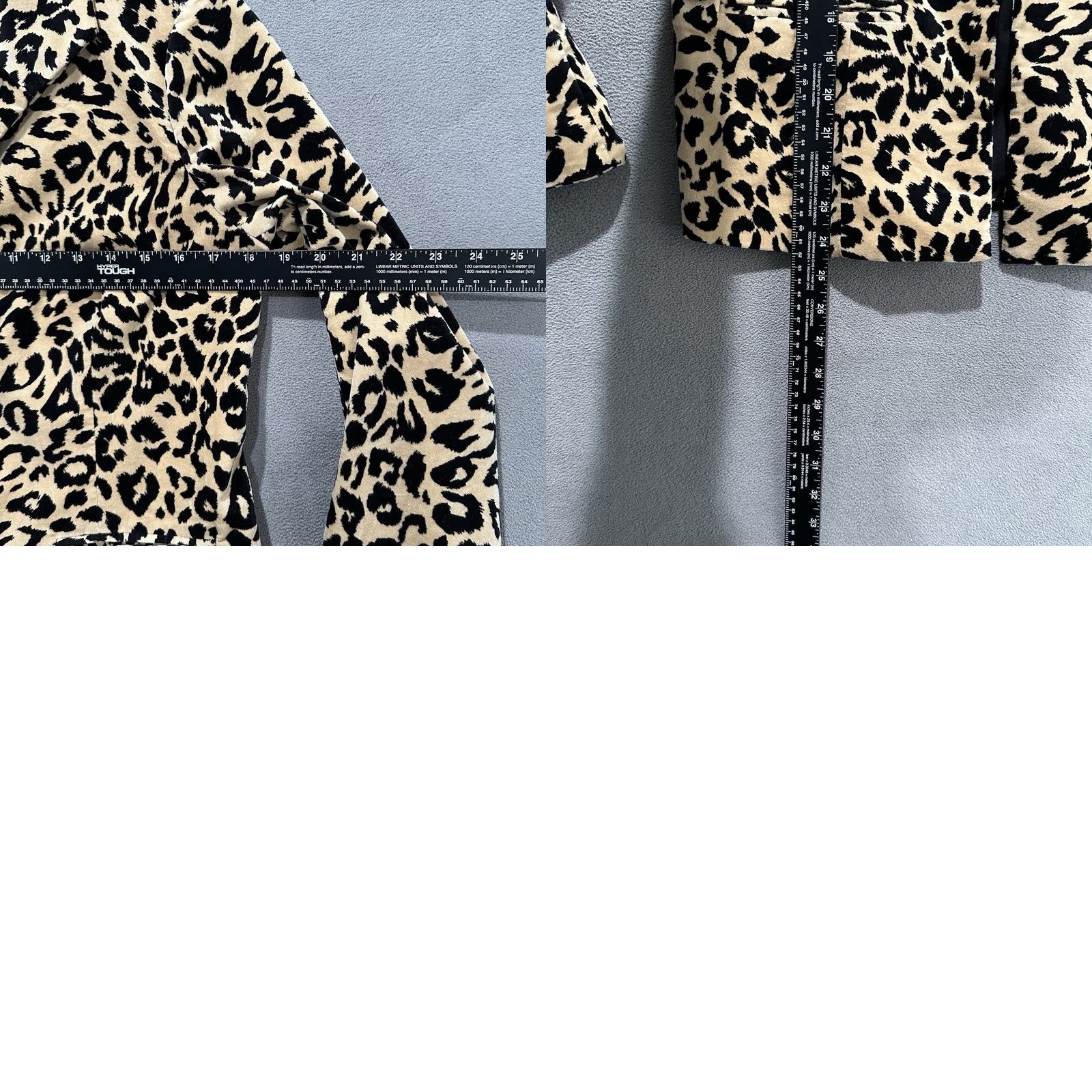 Vintage Chico's Blazer Womens Size 0 Beige Leopard Print Lined Velveteen Open Front EUC Jacket Size XS / US 0-2 / IT 36-38 - 8 Thumbnail