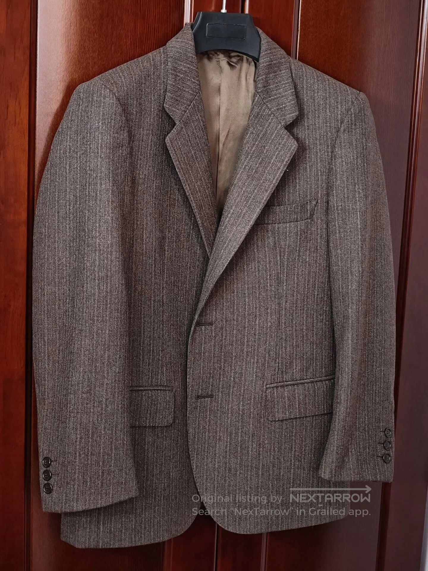 Zanetti Vintage Italian Brown Wool Blazer. Size US S / EU 44-46 / 1 - 1 Thumbnail